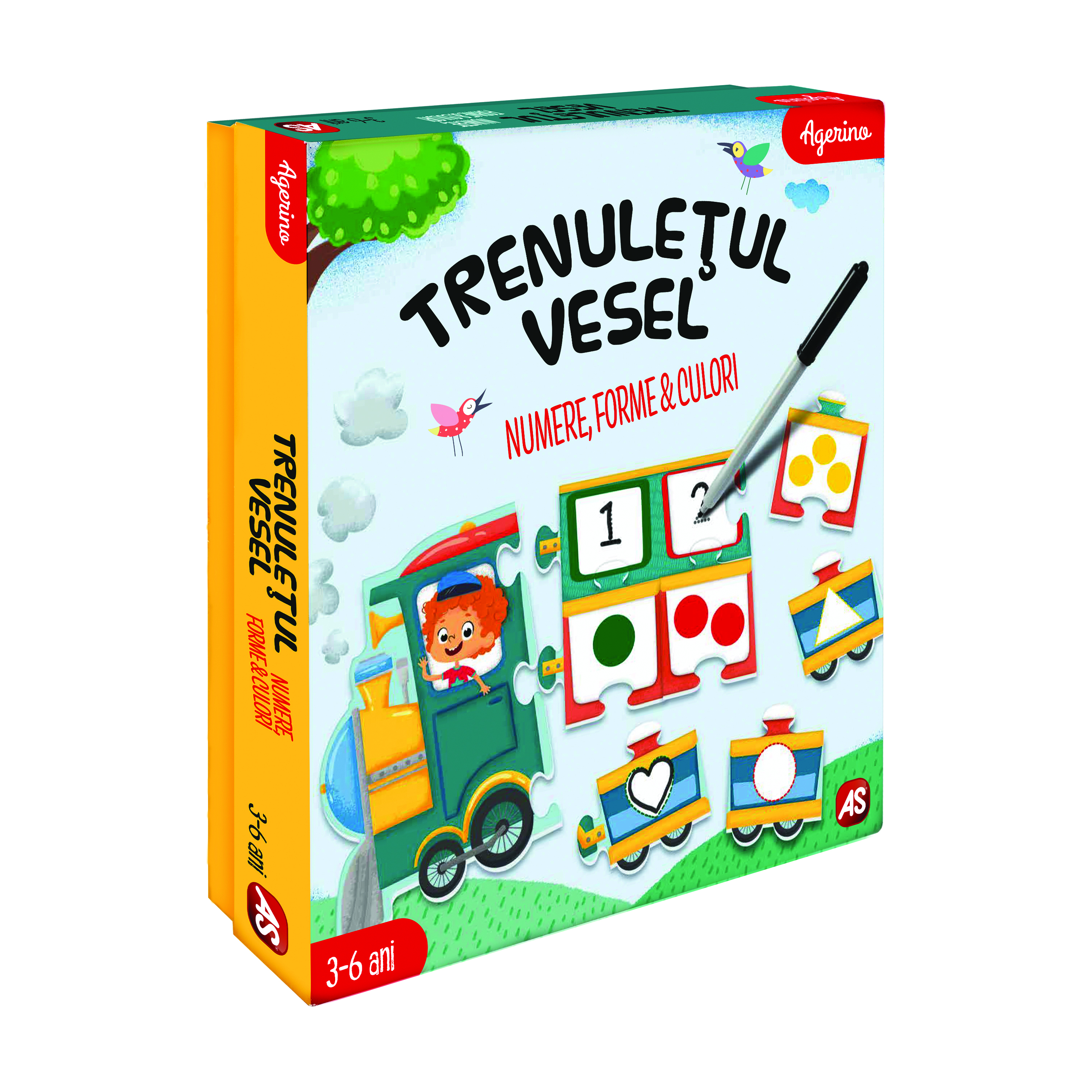 TRENULETUL VESEL NUMERE FORME CULORI