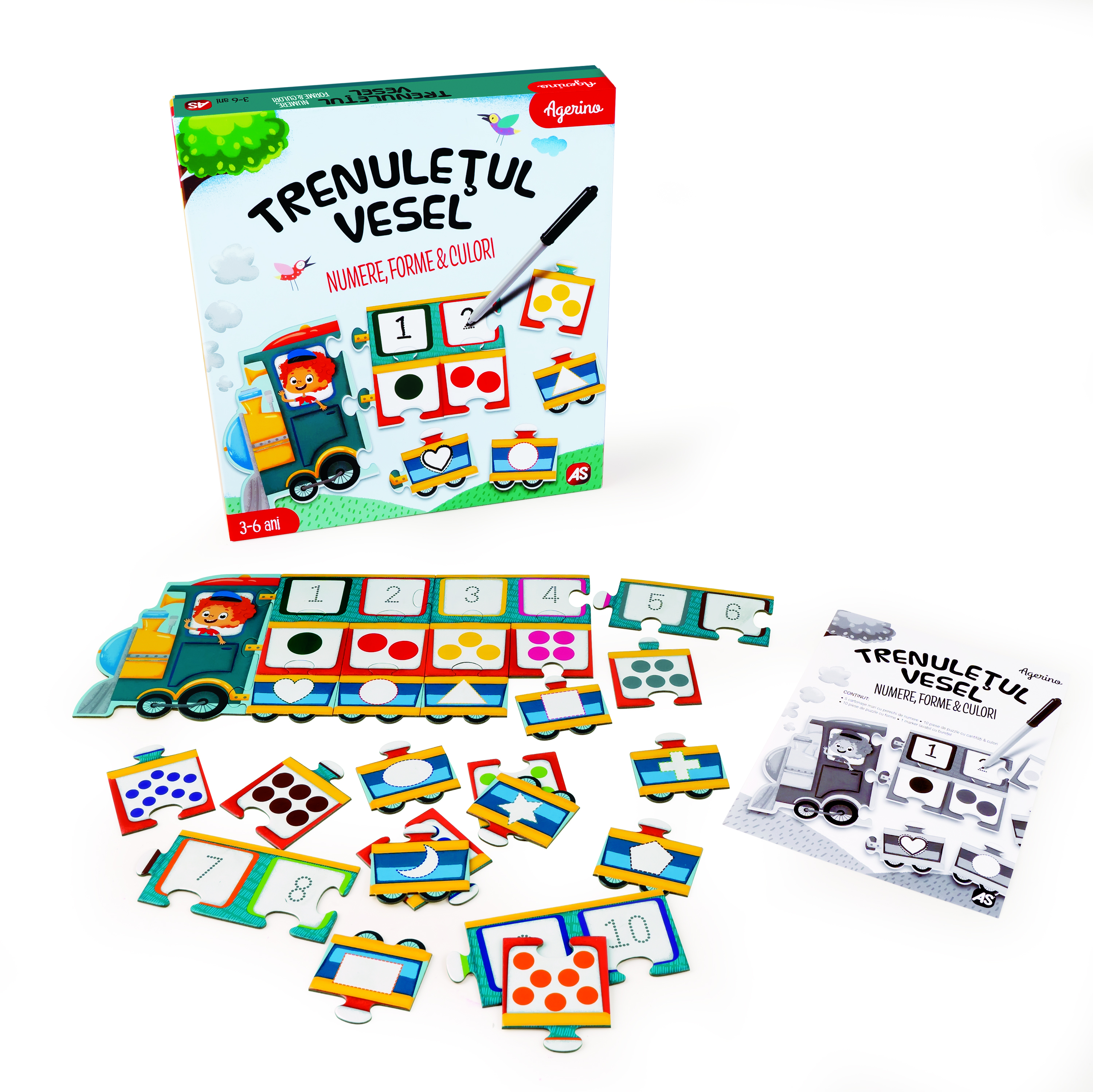 TRENULETUL VESEL NUMERE FORME CULORI