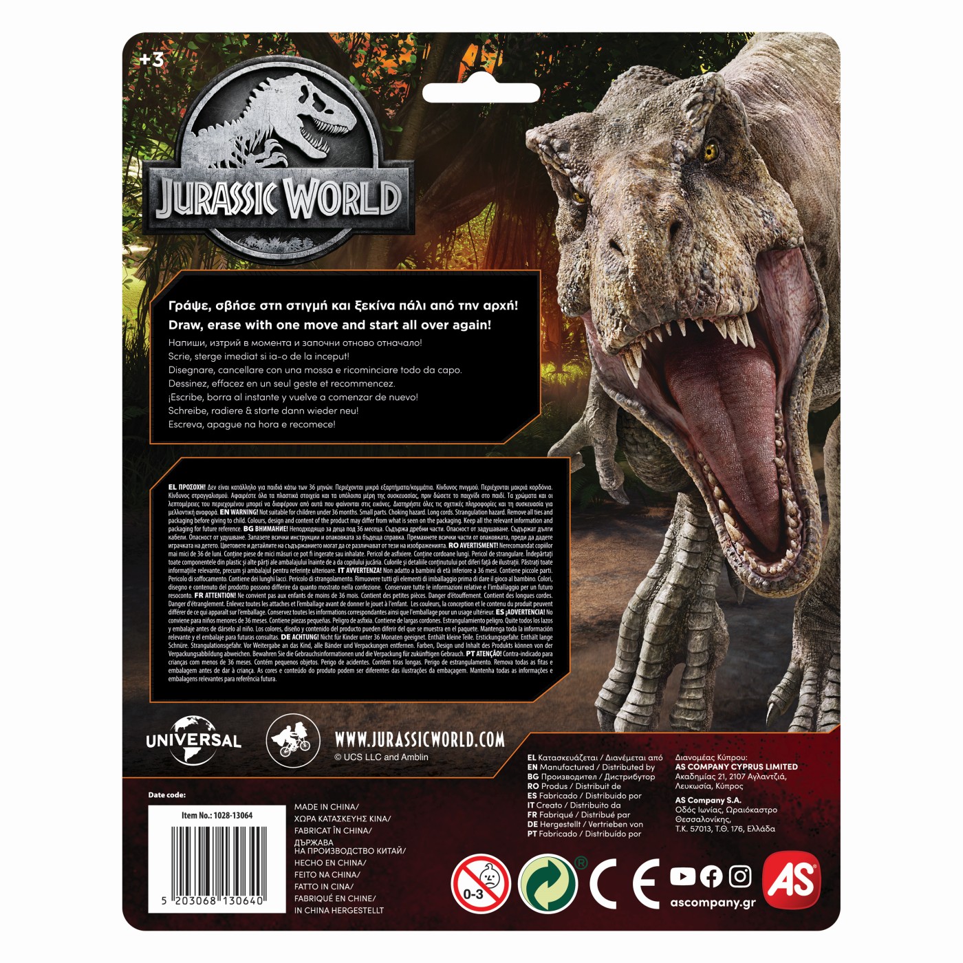 Tablă de scris magnetică Jurassic World Magic Scribbler Travel