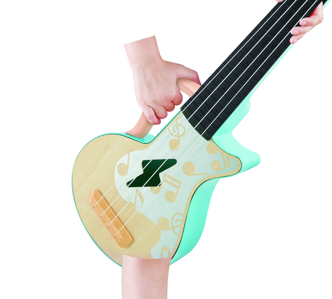 Chitară ukulele din lemn Hape pentru copii 3+, multicolor