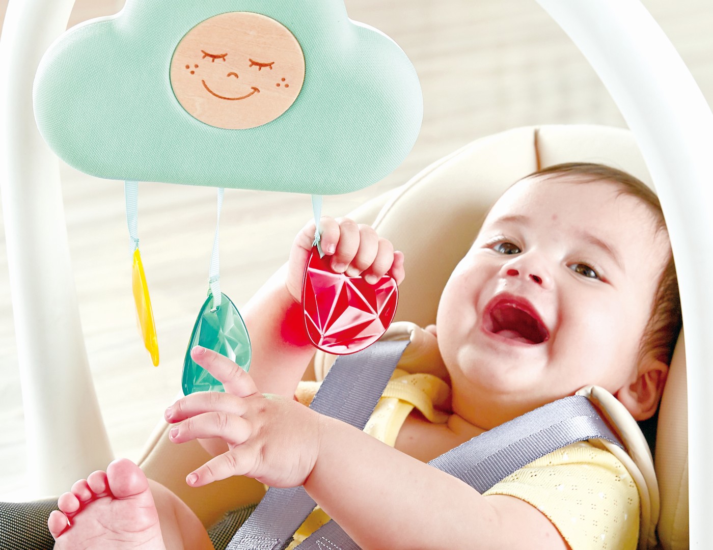 Nor muzical cu lumini Hape pentru bebelusi, melodii si senzor plans