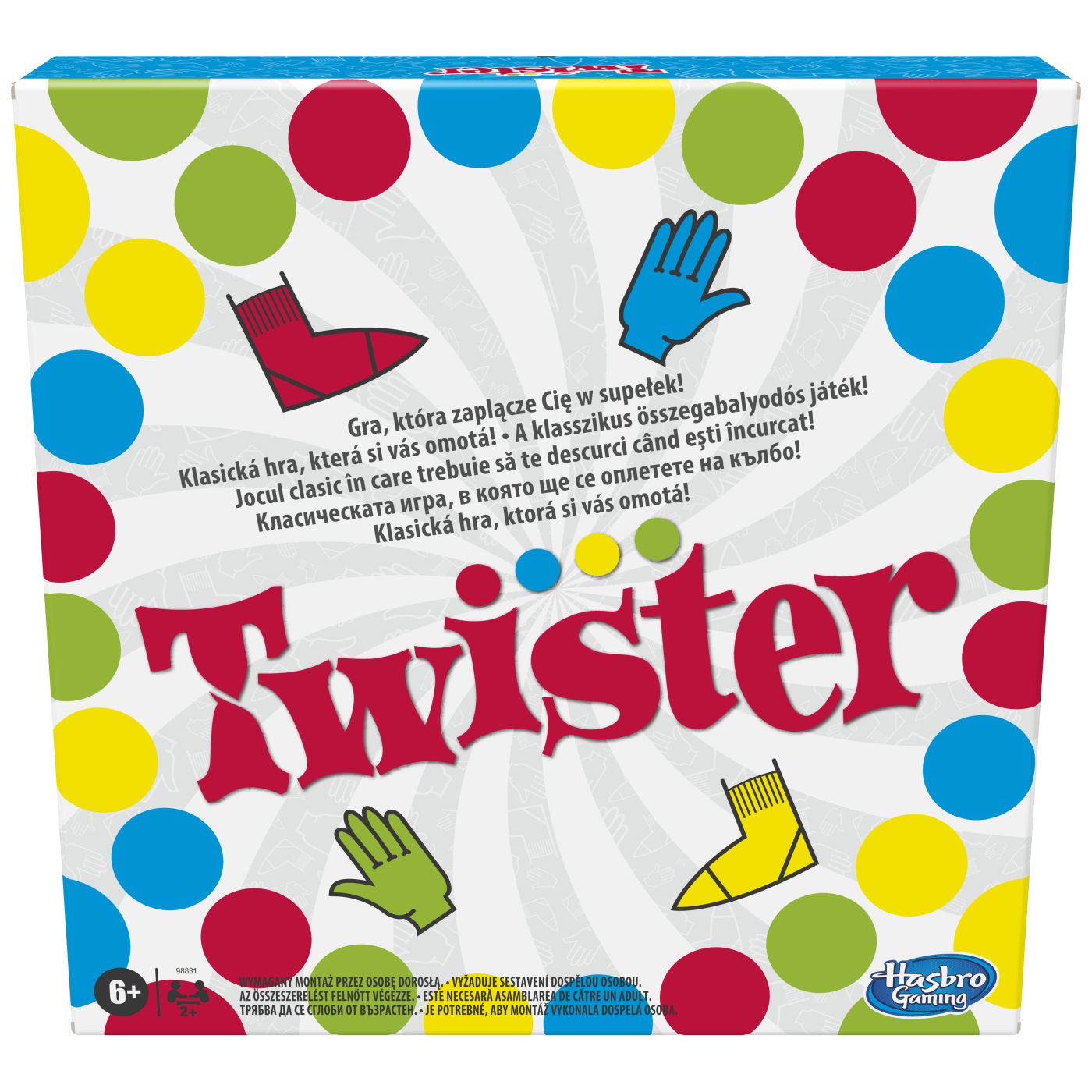 Joc Twister Original Hasbro pentru 2-4 jucători, 6+ ani