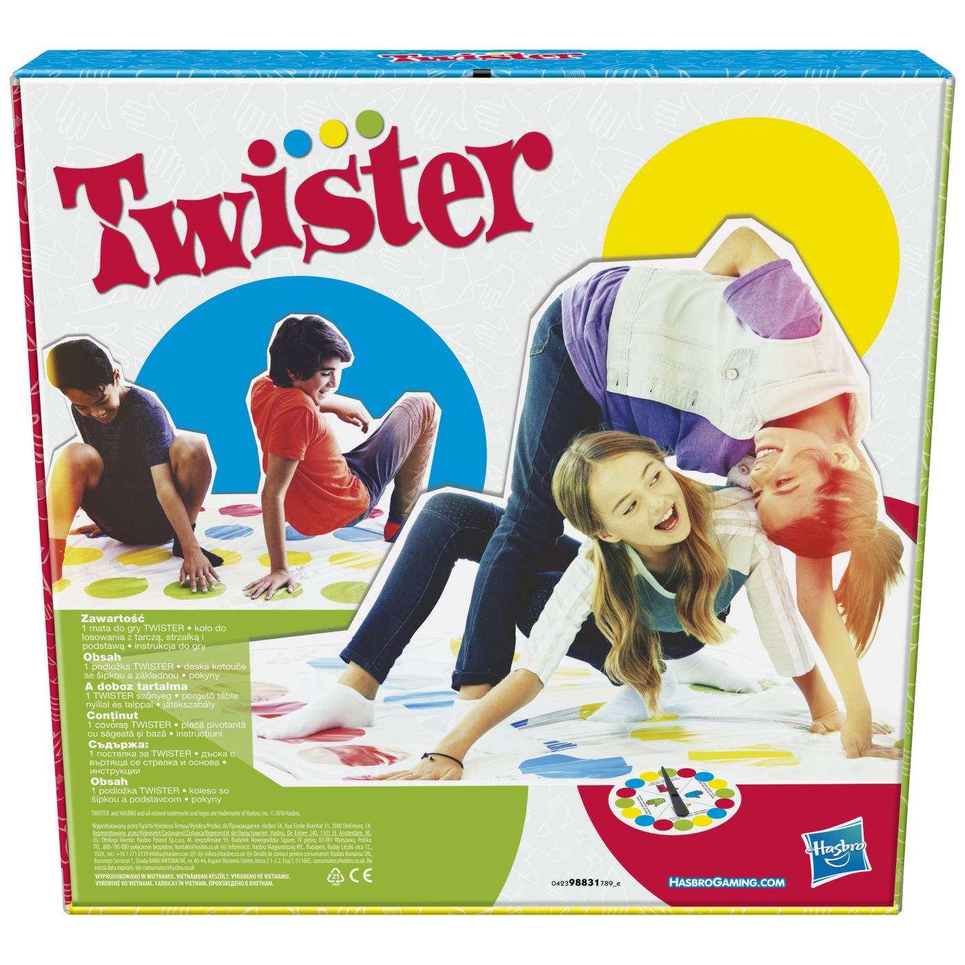 Joc Twister Original Hasbro pentru 2-4 jucători, 6+ ani