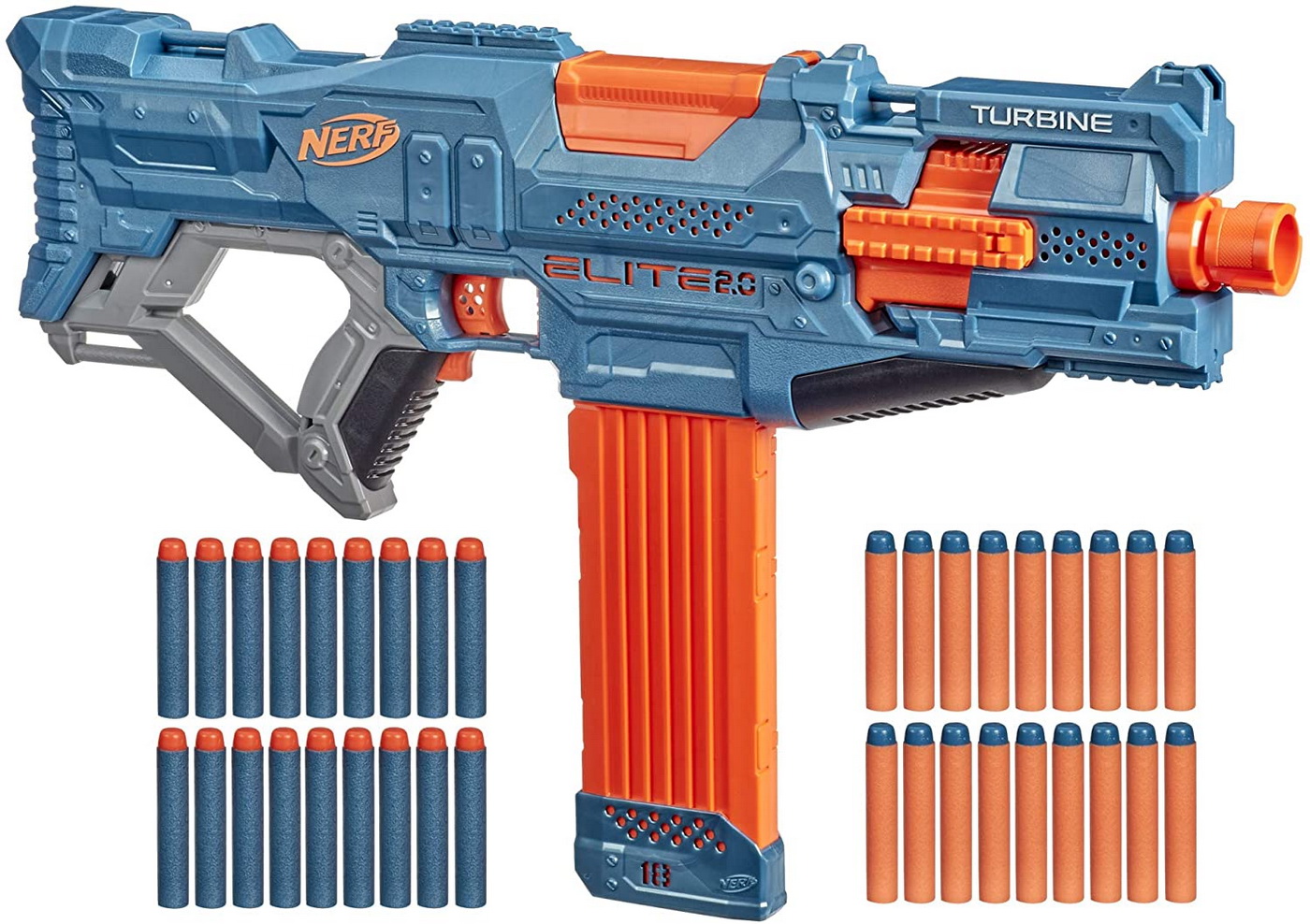 Blaster Nerf Elite 2.0 Turbine CS-18 motorizat, 36 săgeți