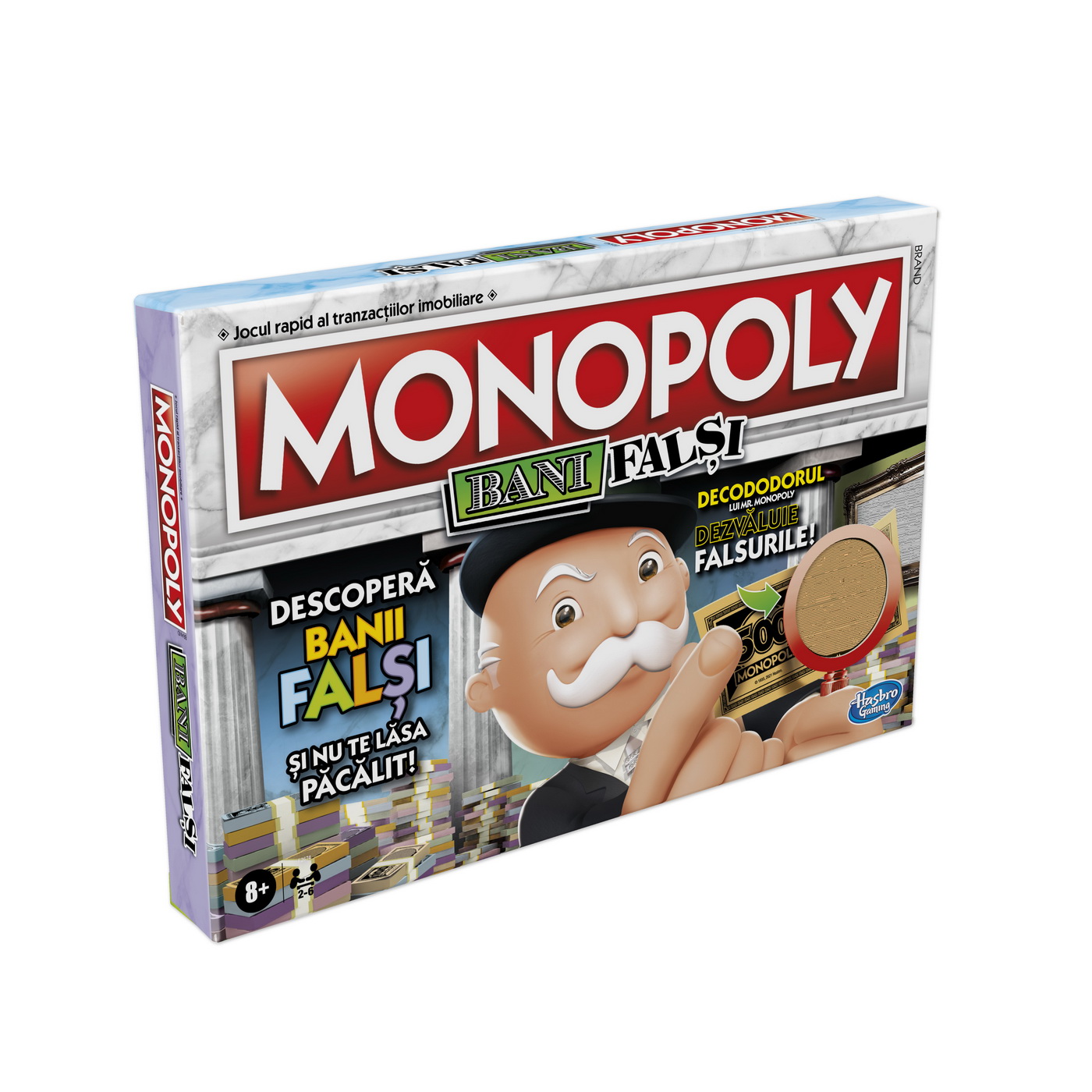 Joc Monopoly Bani Falși în limba română, cu decodor, 8+ ani