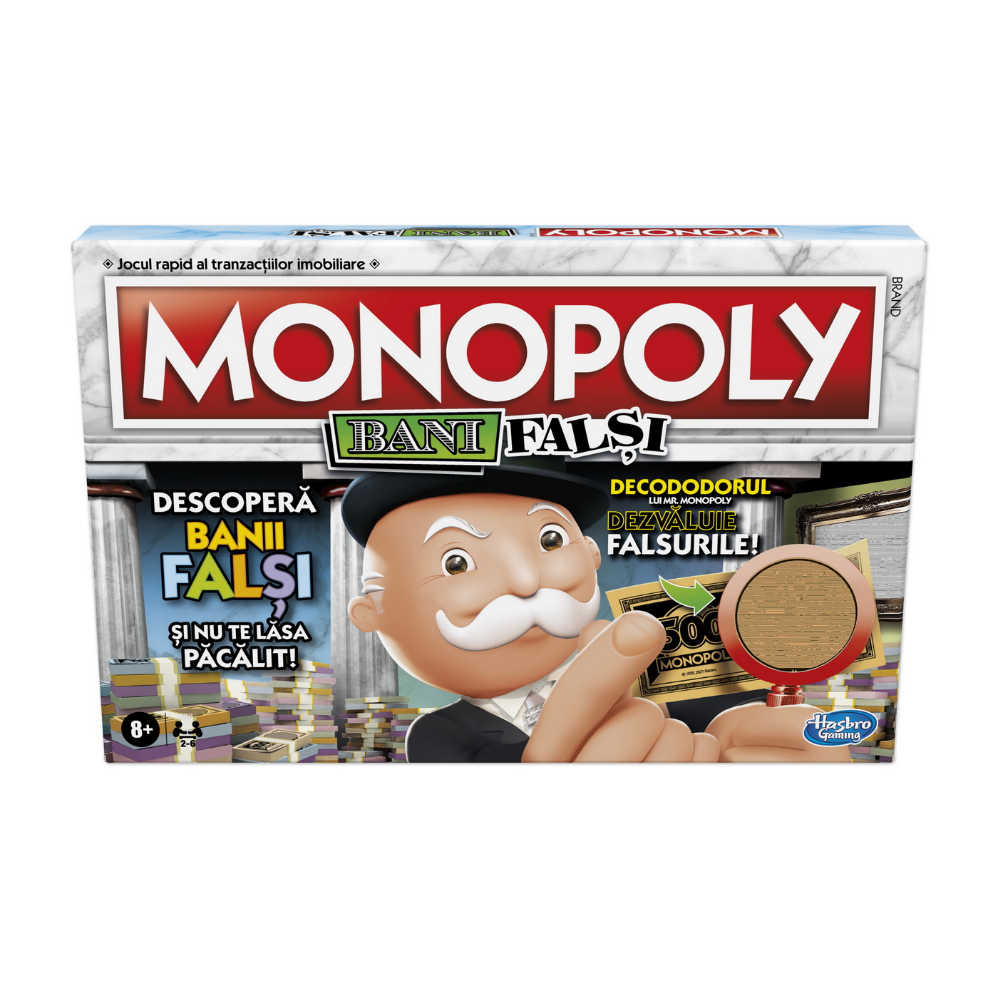 Joc Monopoly Bani Falși în limba română, cu decodor, 8+ ani