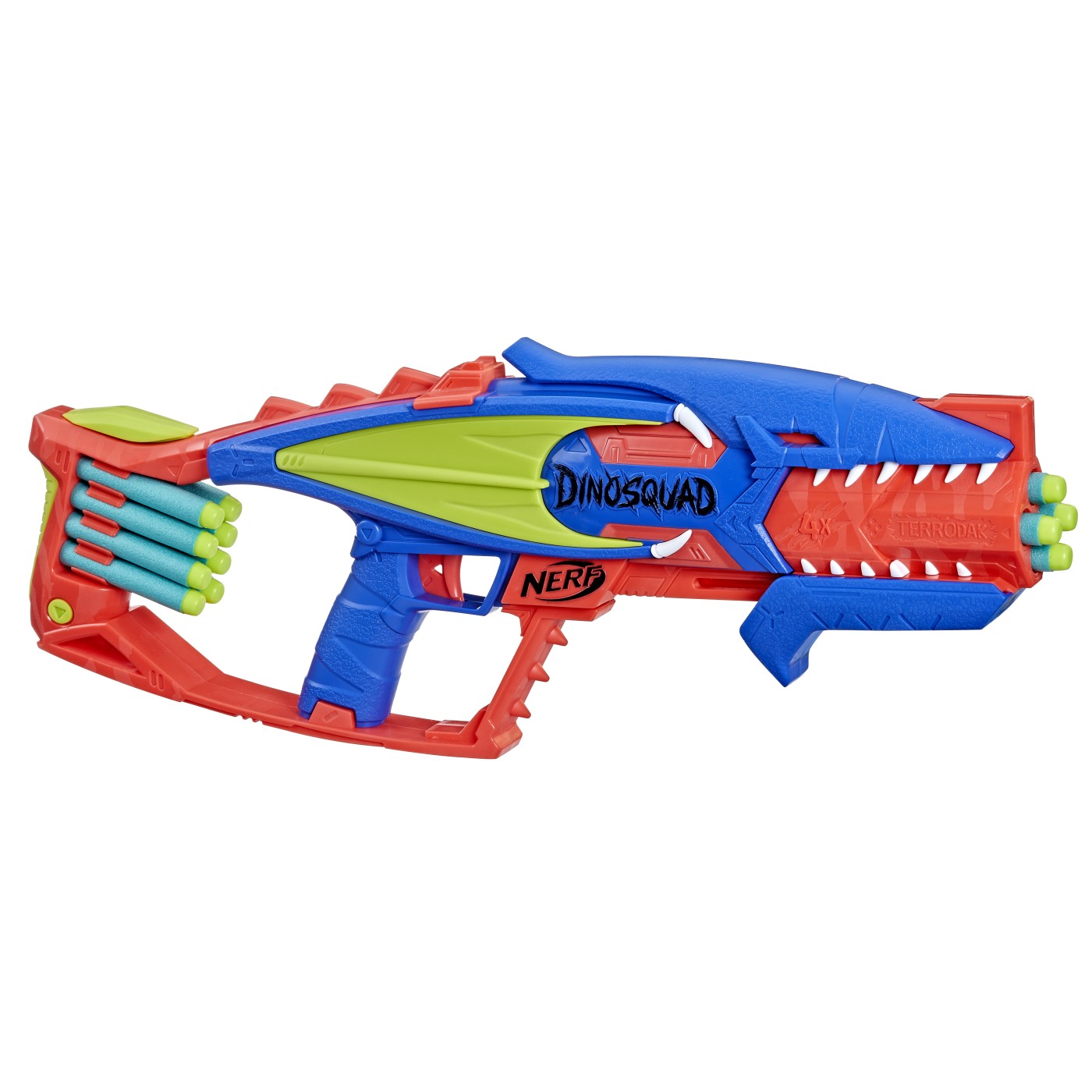 Blaster Nerf DinoSquad Terrodak cu 12 săgeți din spumă, 8+ ani