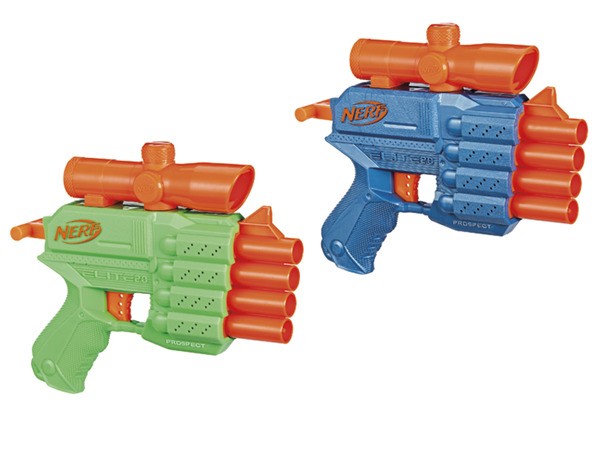 Set Nerf Elite 2.0 Face Off cu 2 blastere, tinta si 12 darturi