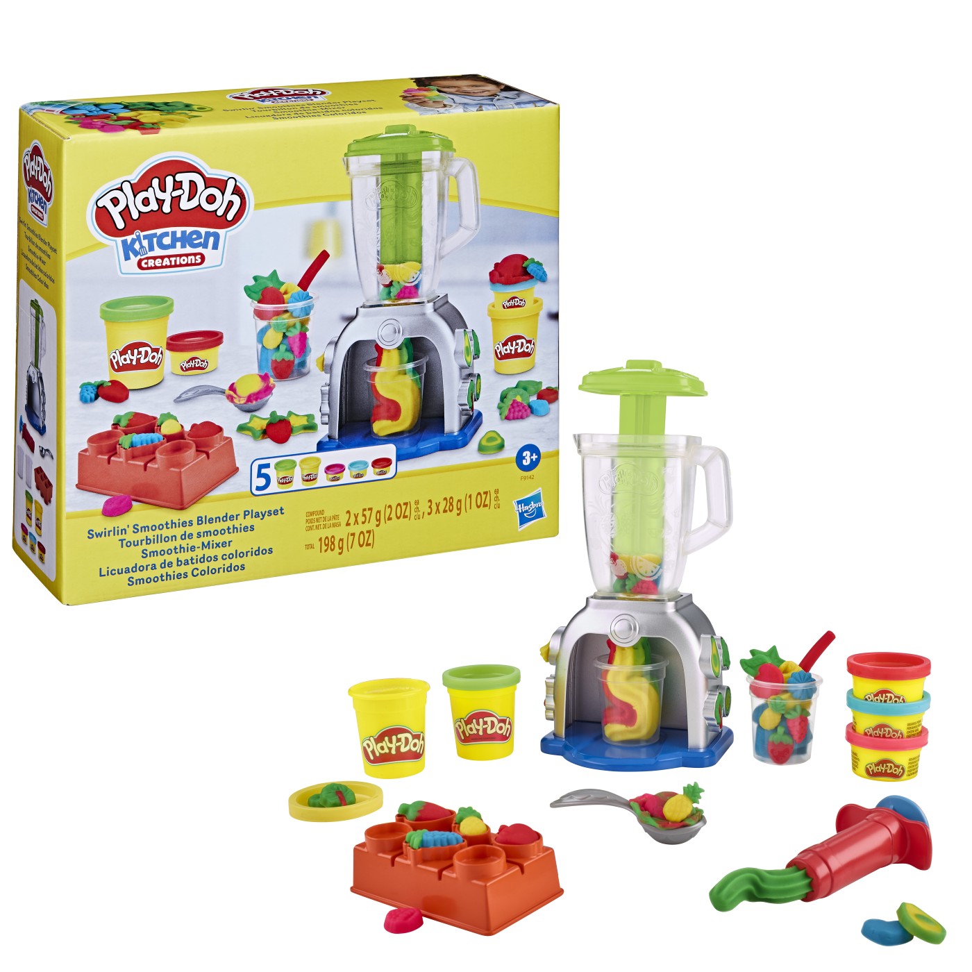 Set Play-Doh Blender pentru Smoothie-uri Colorate, 3 ani+
