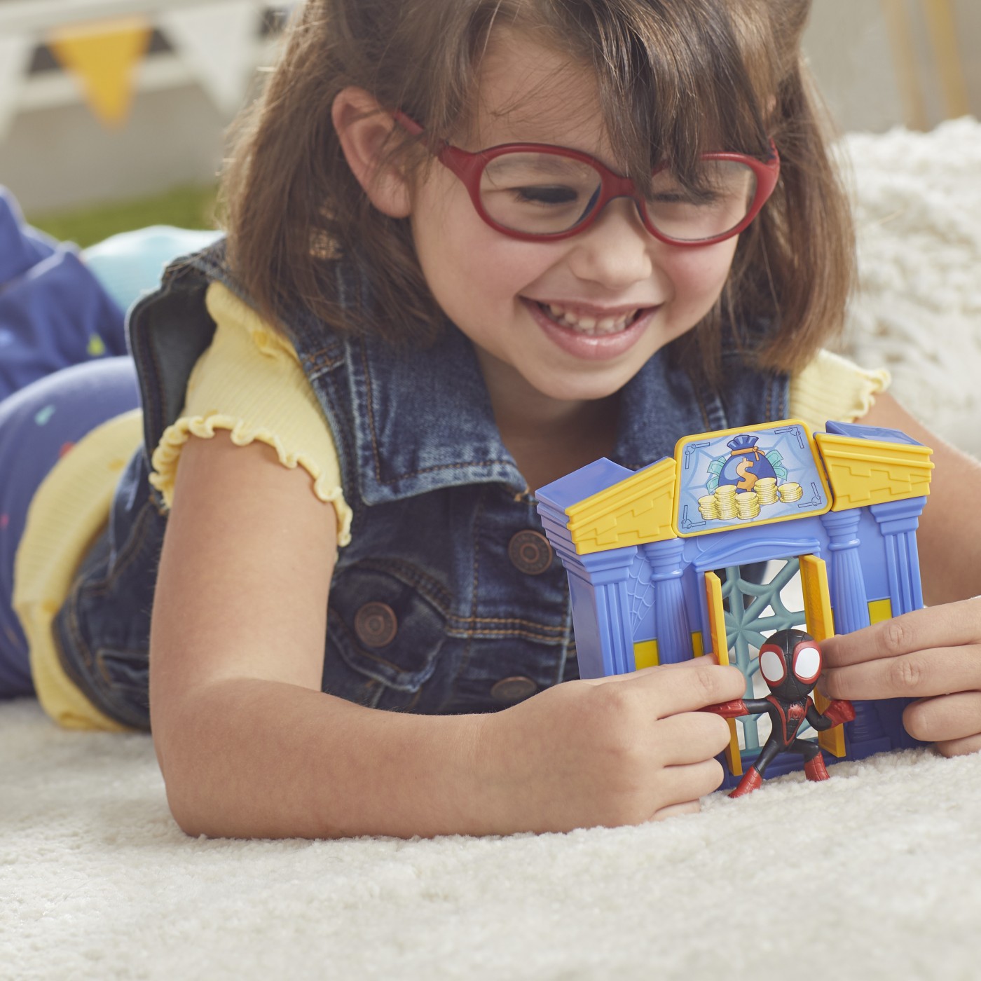 Set de construcție Spidey și Prietenii Extraordinari City Bloks Bancă