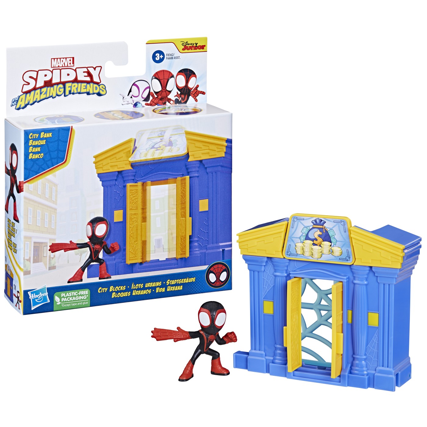 Set de construcție Spidey și Prietenii Extraordinari City Bloks Bancă