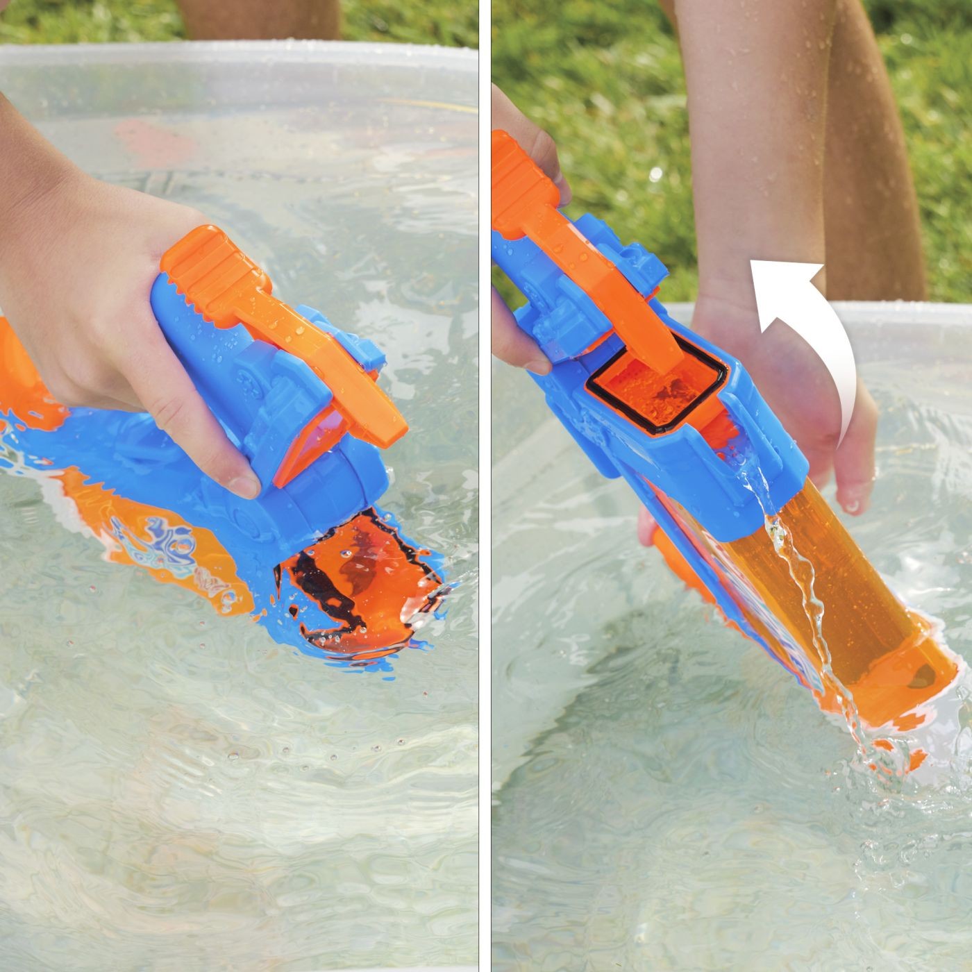 Pistol cu apă Nerf Super Soaker Flip Fill, 4 jeturi, 887 ml