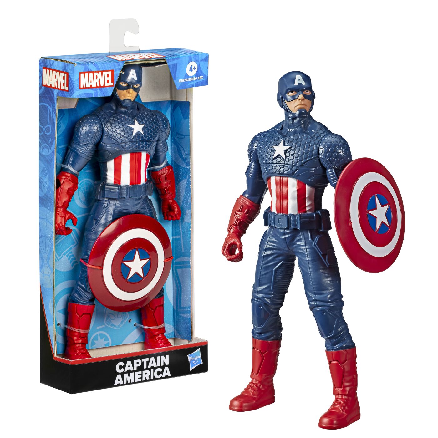 Figurină Captain America Marvel Avengers 24 cm, Hasbro, multicolor