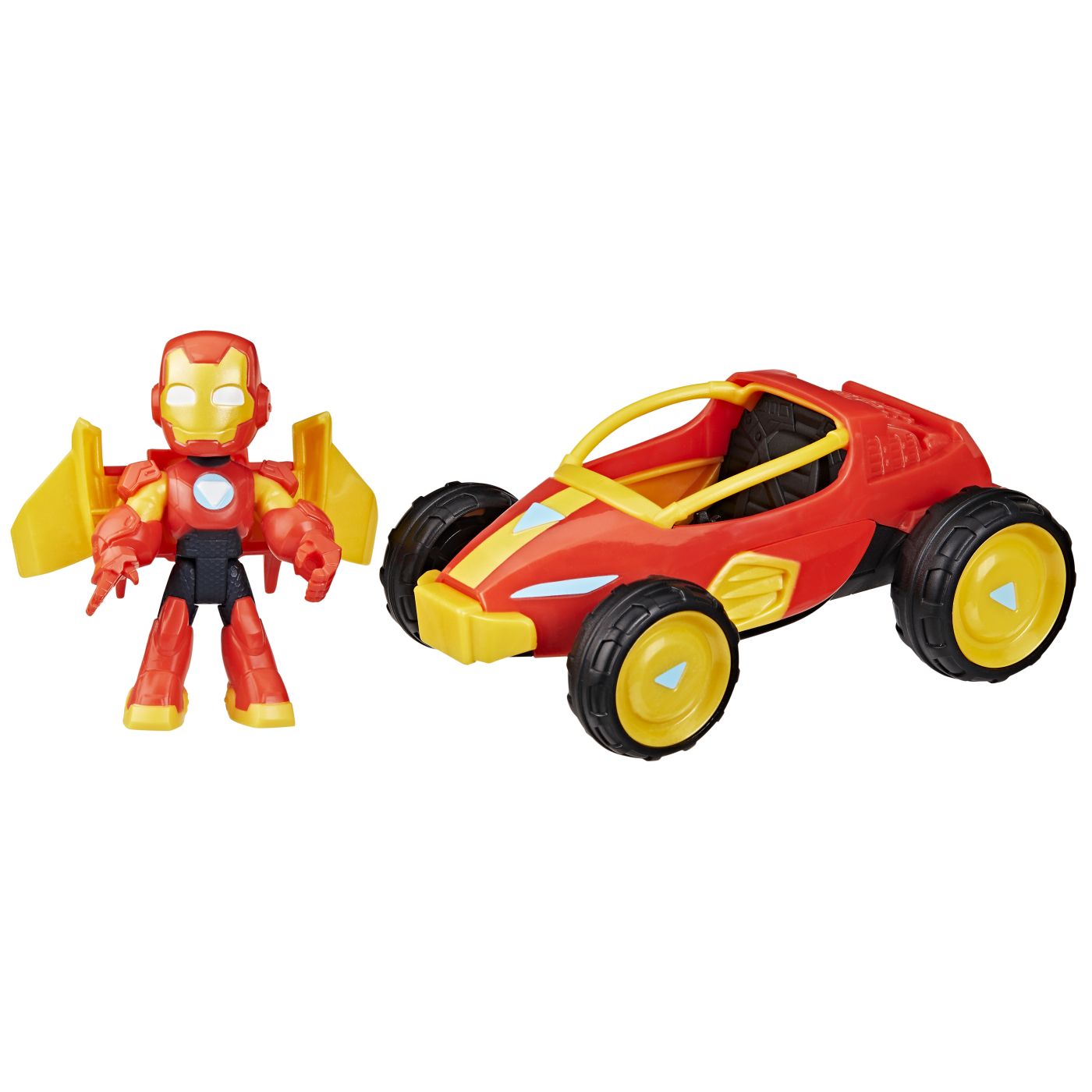 MARVEL IRON MAN SI PRIETENII SAI UIMITORI SET VEHICUL SI FIGURINA IRON MAN