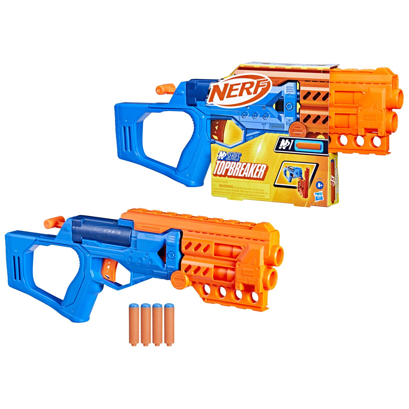 Lansator Nerf N Series Topbreaker cu 4 darturi, pentru copii 8+ ani
