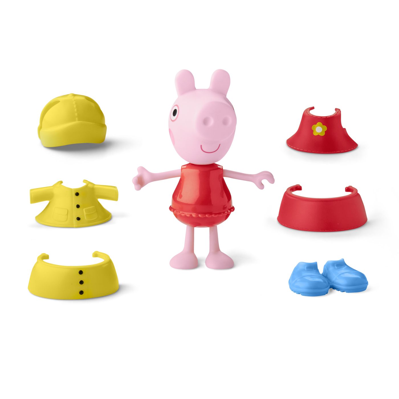 PEPPA PIG SET FIGURINA SI ACCESORII VESTIMENTARE PURCELUSA PEPPA PIG 15CM