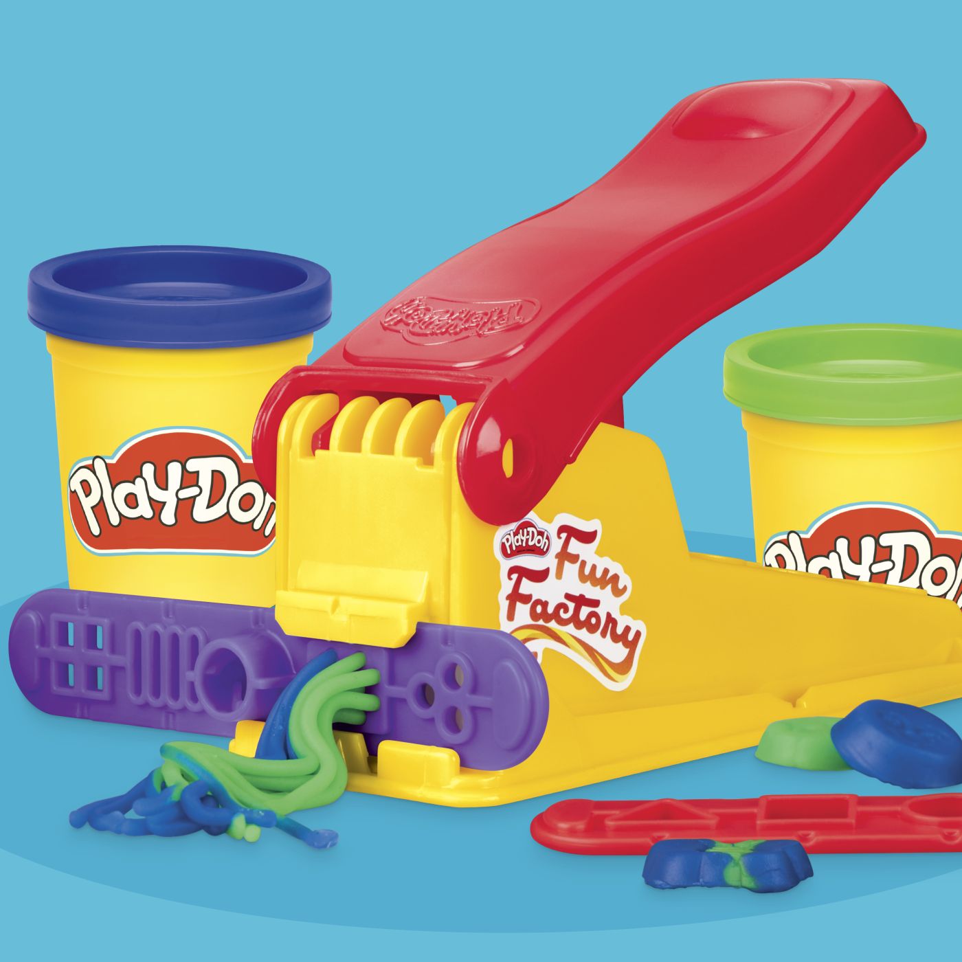 Set Play-Doh 4 in 1 pentru creatii creative cu 8 culori si accesorii