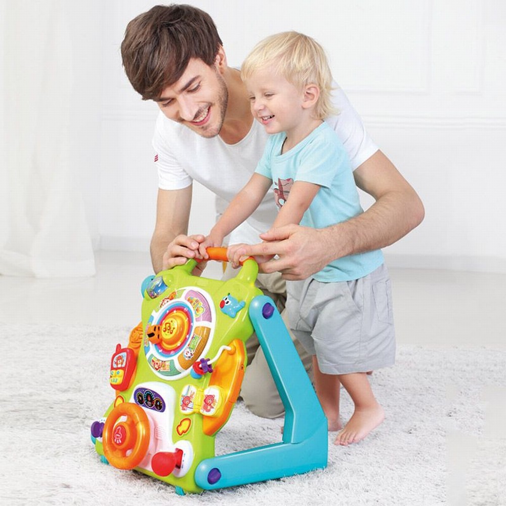 Antemergator 3 in 1 pentru bebe cu centru de activitati si tabla magnetica