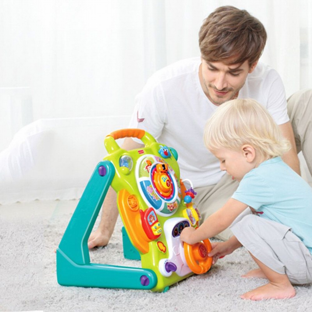 Antemergator 3 in 1 pentru bebe cu centru de activitati si tabla magnetica