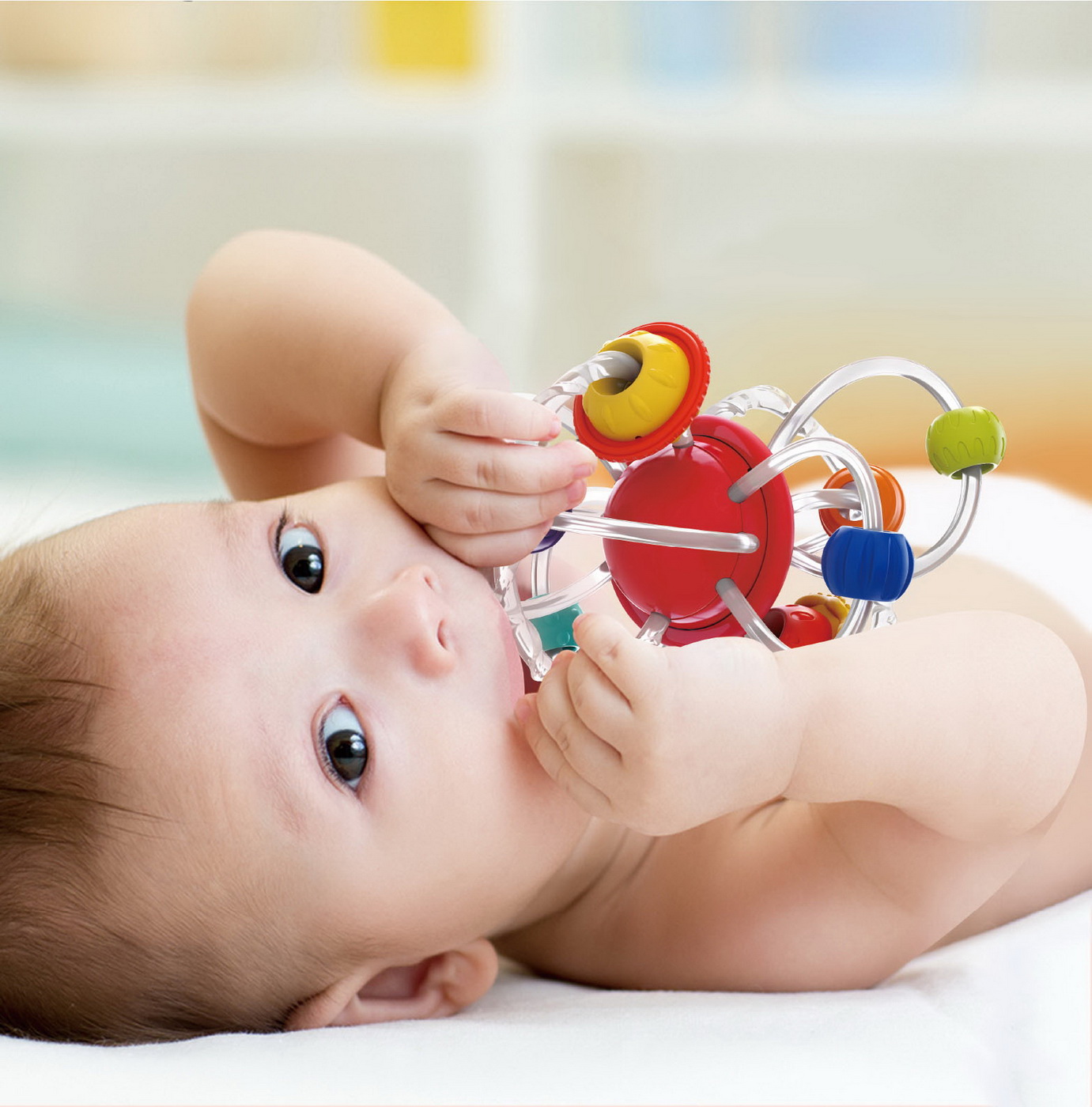 Jucarie interactiva Sistemul Solar pentru bebelusi, 6+ luni, multicolor