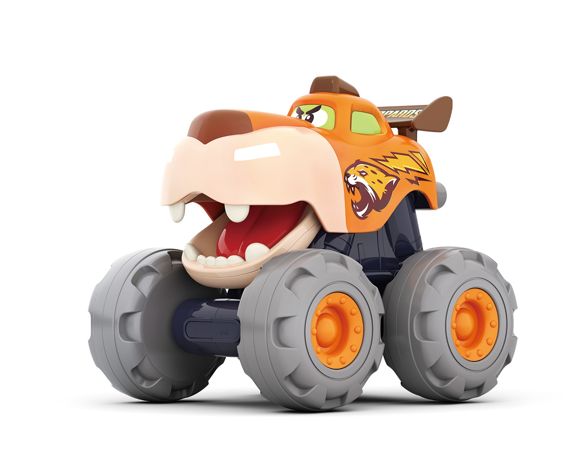 Mașinuță bebe monster truck Leopardul înfuriat, push and go, 12M+