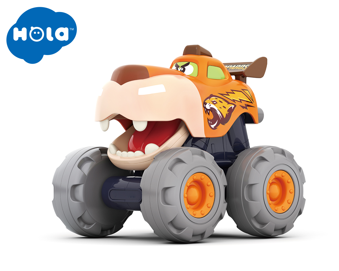 Mașinuță bebe monster truck Leopardul înfuriat, push and go, 12M+