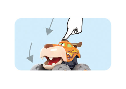 Mașinuță bebe monster truck Leopardul înfuriat, push and go, 12M+