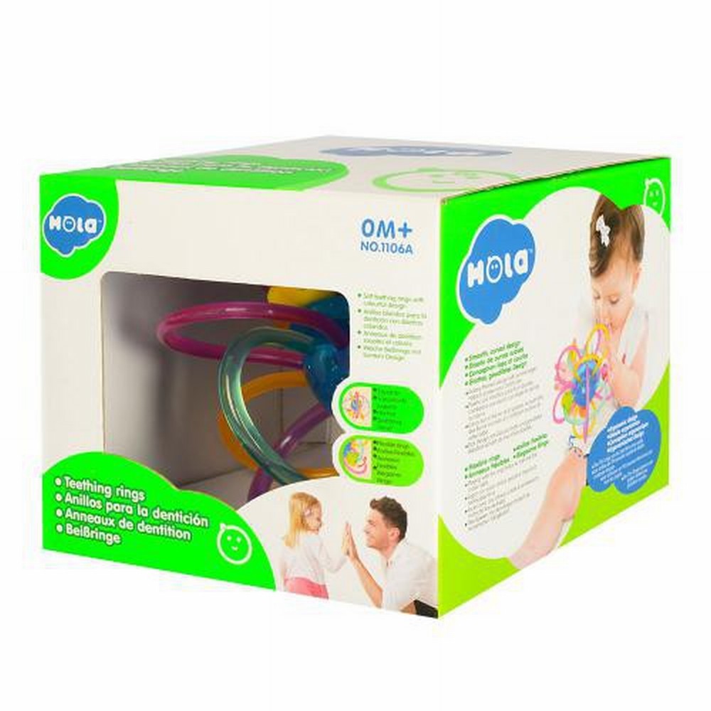 Zornăitoare gingivală pentru bebe 0m+, jucărie senzorială multicoloră