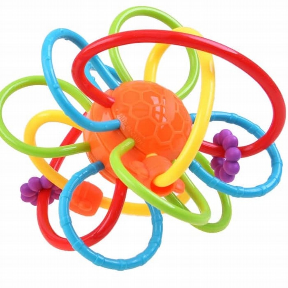 Zornăitoare gingivală pentru bebe 0m+, jucărie senzorială multicoloră