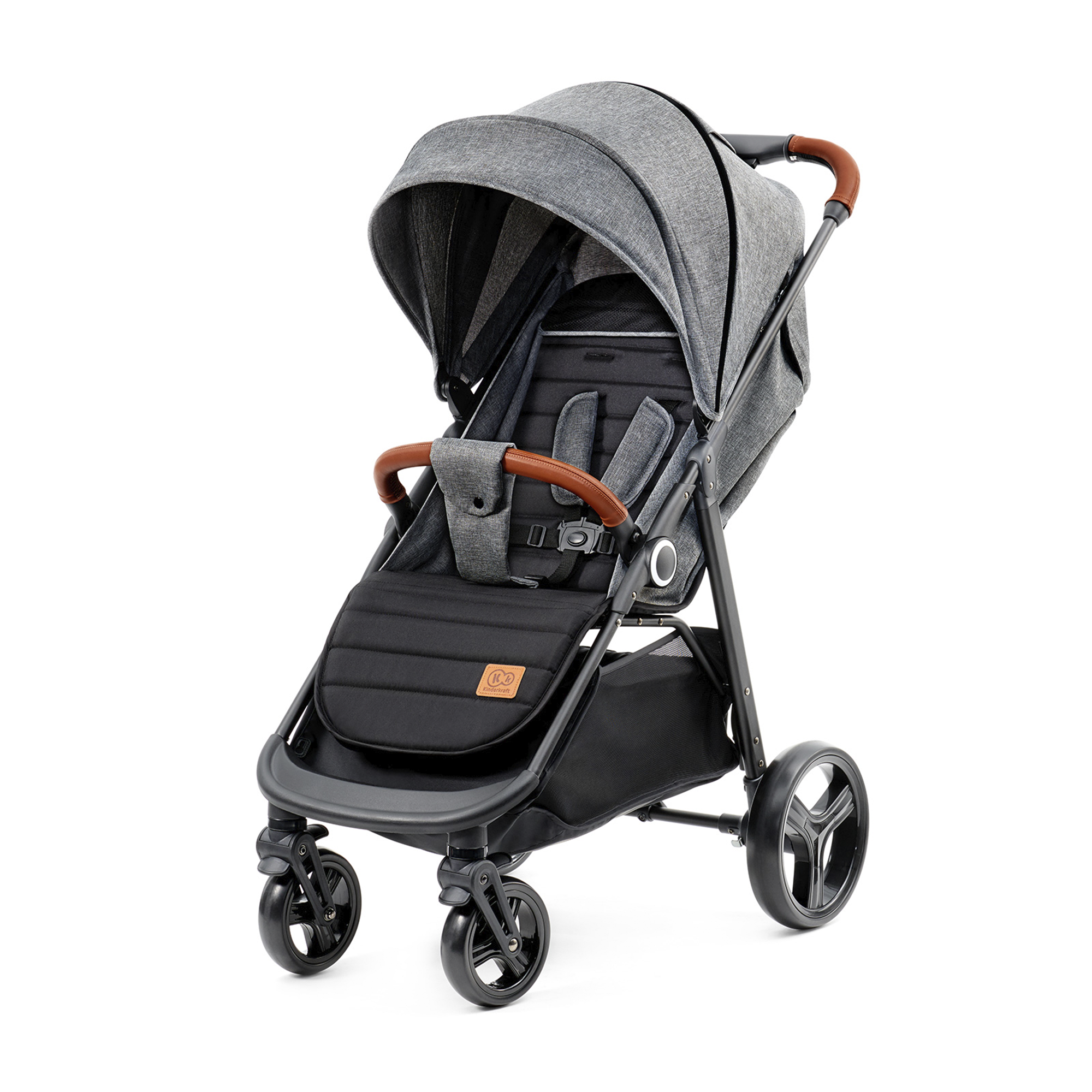 Carucior sport Kinderkraft Grande Plus gri, pliere rapida, 0-22 kg