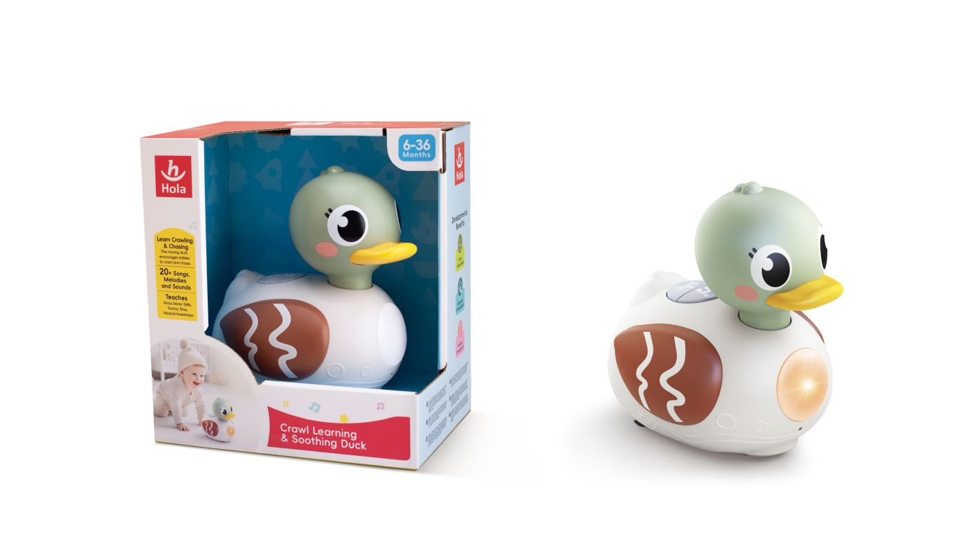Rățușcă interactivă cu muzică și lumini pentru bebeluși 6-36 luni