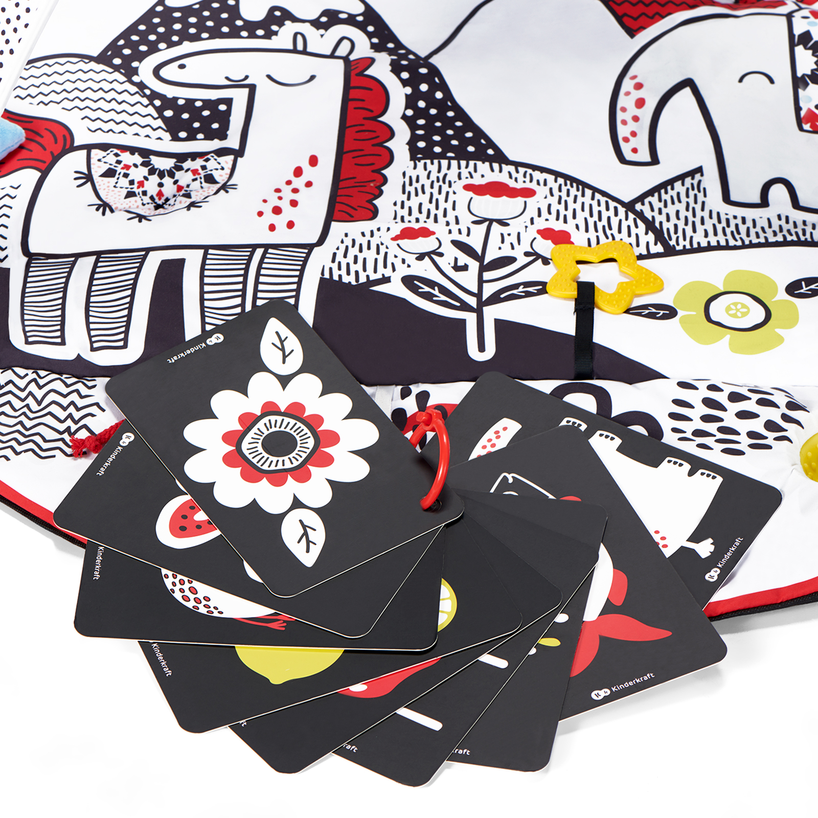 Saltea de joaca educativa Kinderkraft 4SMART pentru bebelusi 0+