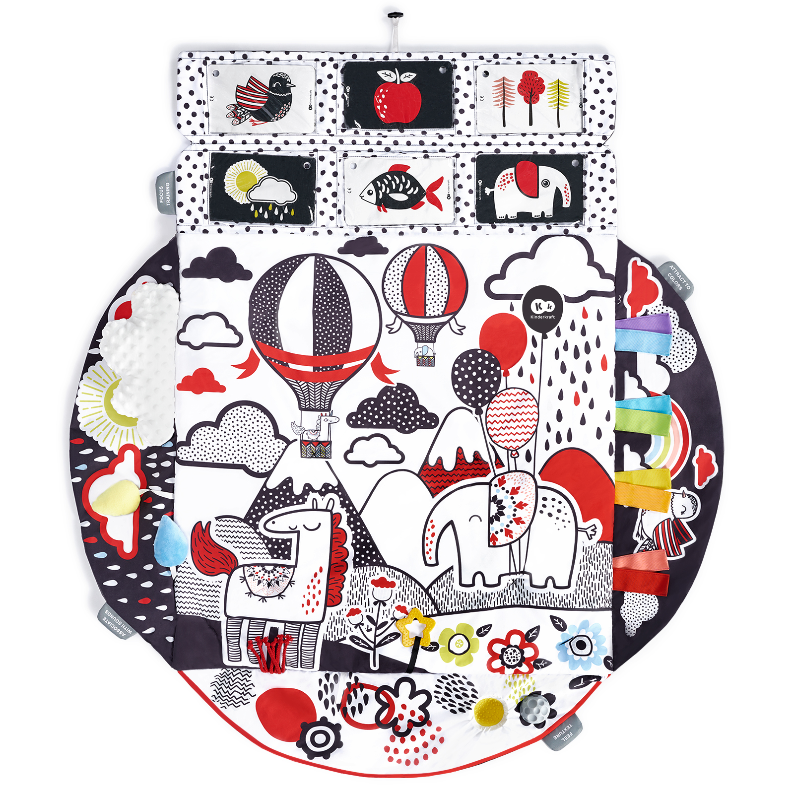 Saltea de joaca educativa Kinderkraft 4SMART pentru bebelusi 0+