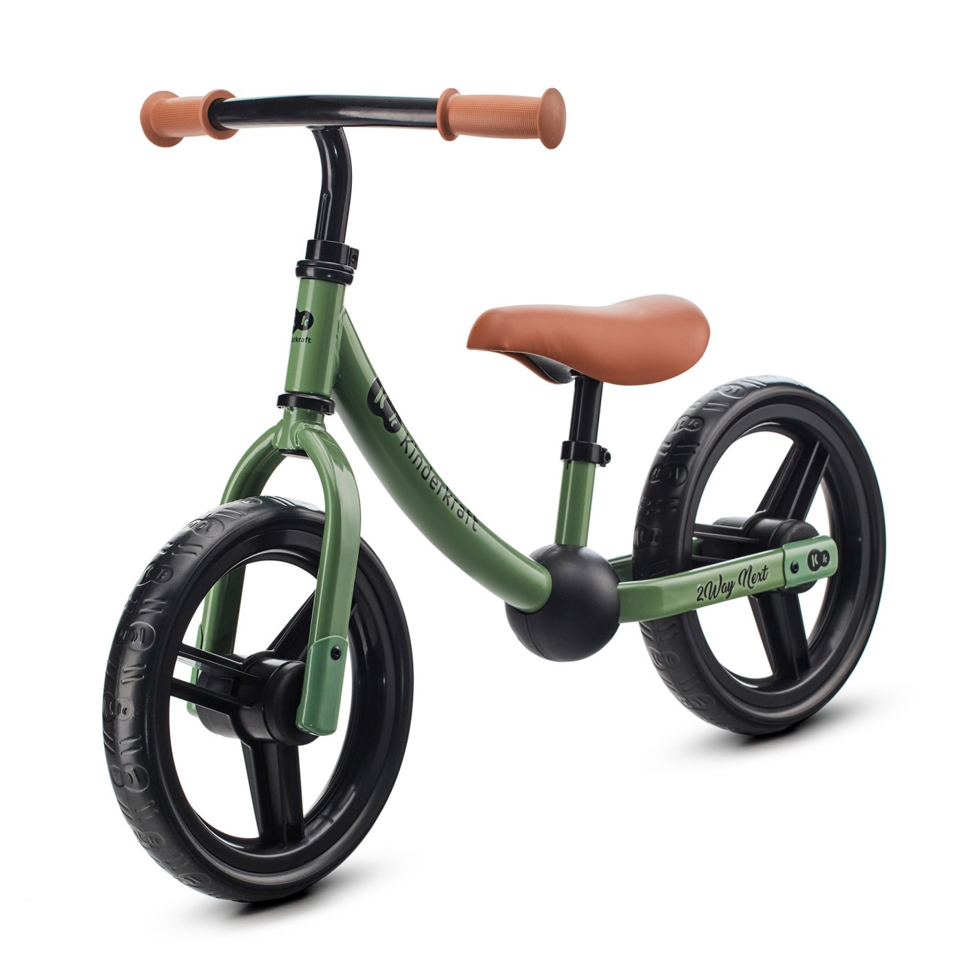 Bicicletă fără pedale Kinderkraft 2WAY NEXT 12 inch, verde