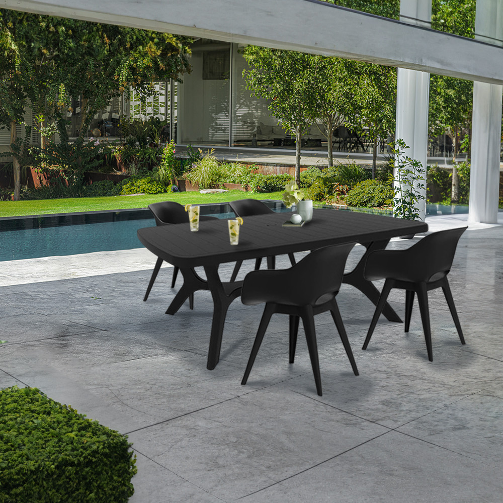 Set mobilier de grădină Curver Belur 4+1 pentru 4 persoane, grafit