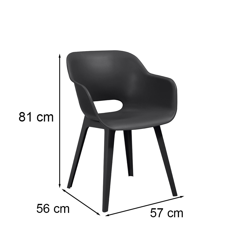 Curver Set mobilier de grădină Vira 4+1, grafit