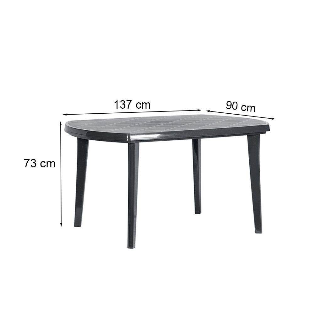 Curver Set mobilier de grădină Vira 6+1, grafit