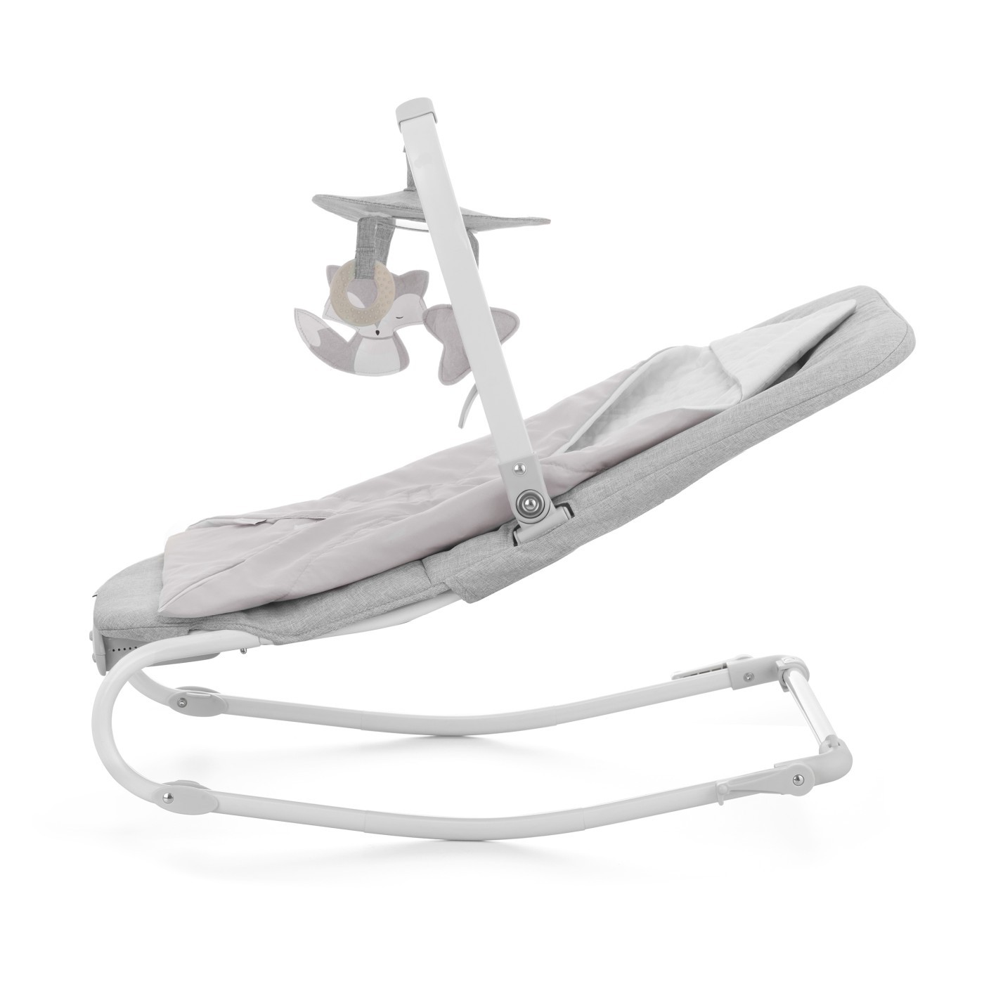 Sezlong bebe 3 in 1 Kinderkraft Felio 2 Stone Grey cu vibratii