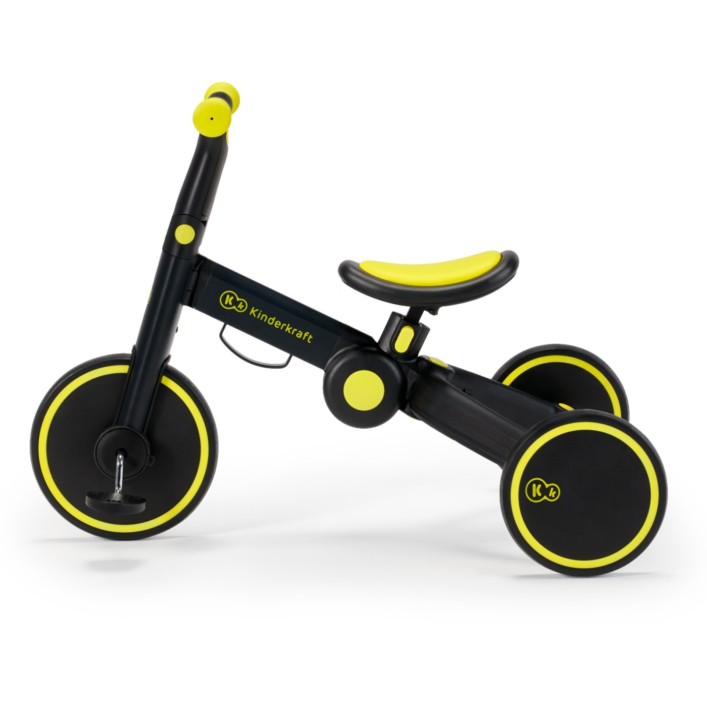 Bicicletă de echilibru și tricicletă 3 în 1 Kinderkraft 4TRIKE Black Volt