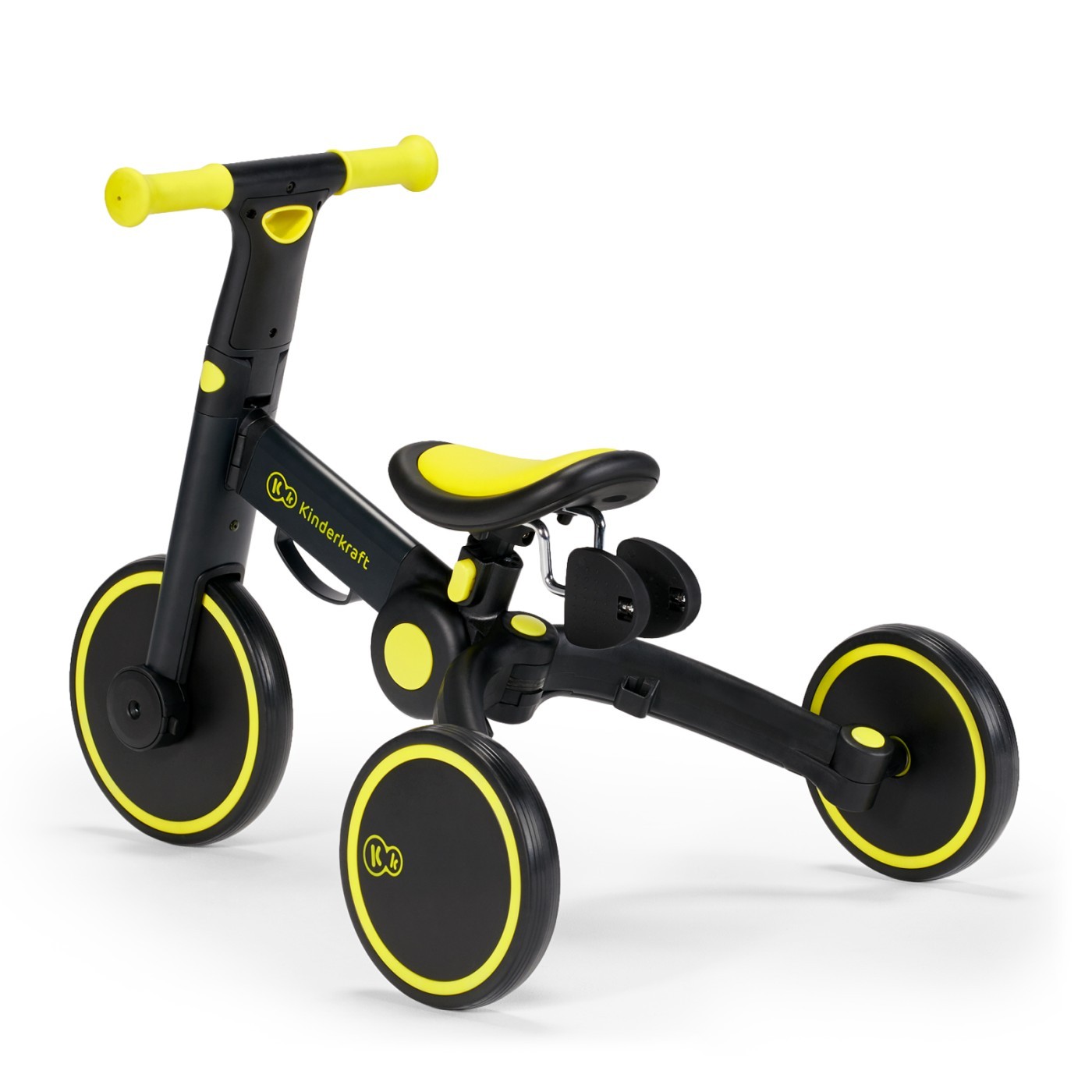 Bicicletă de echilibru și tricicletă 3 în 1 Kinderkraft 4TRIKE Black Volt