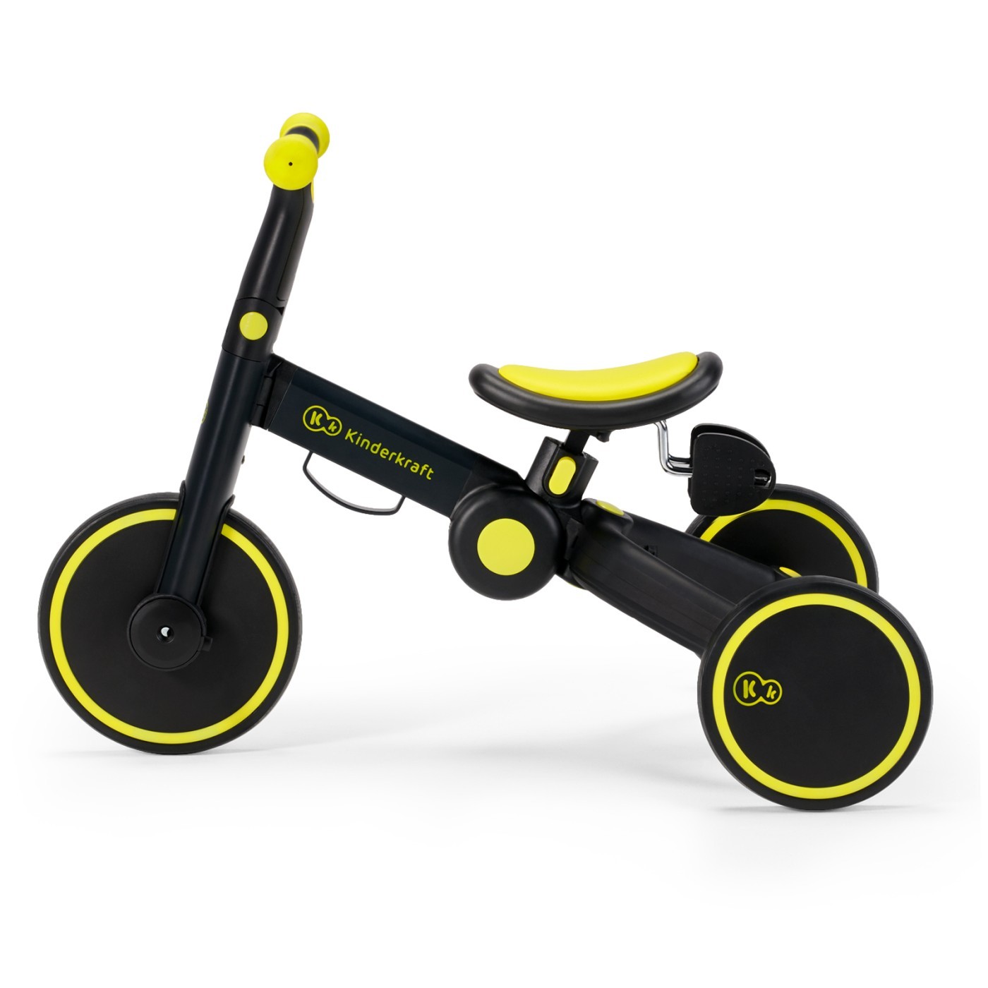 Bicicletă de echilibru și tricicletă 3 în 1 Kinderkraft 4TRIKE Black Volt