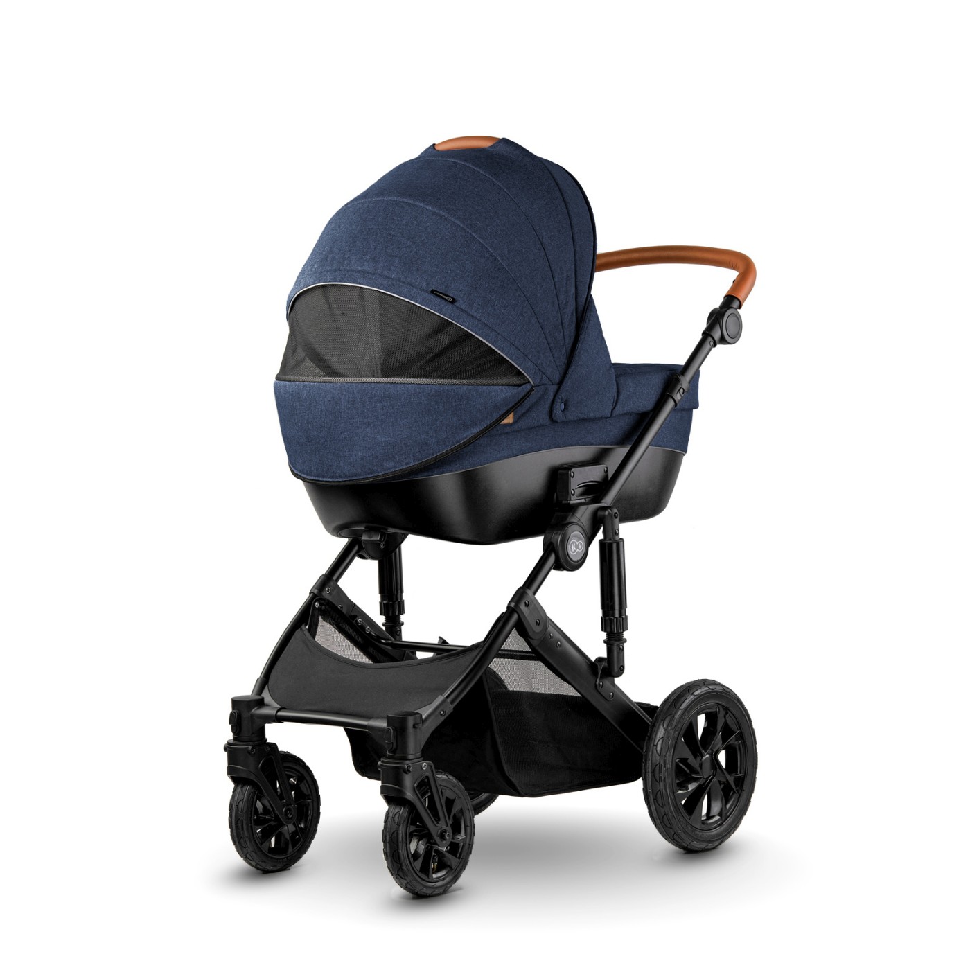 Carucior 3 in 1 Kinderkraft Prime cu scoica Mink Pro i-Size, Navy
