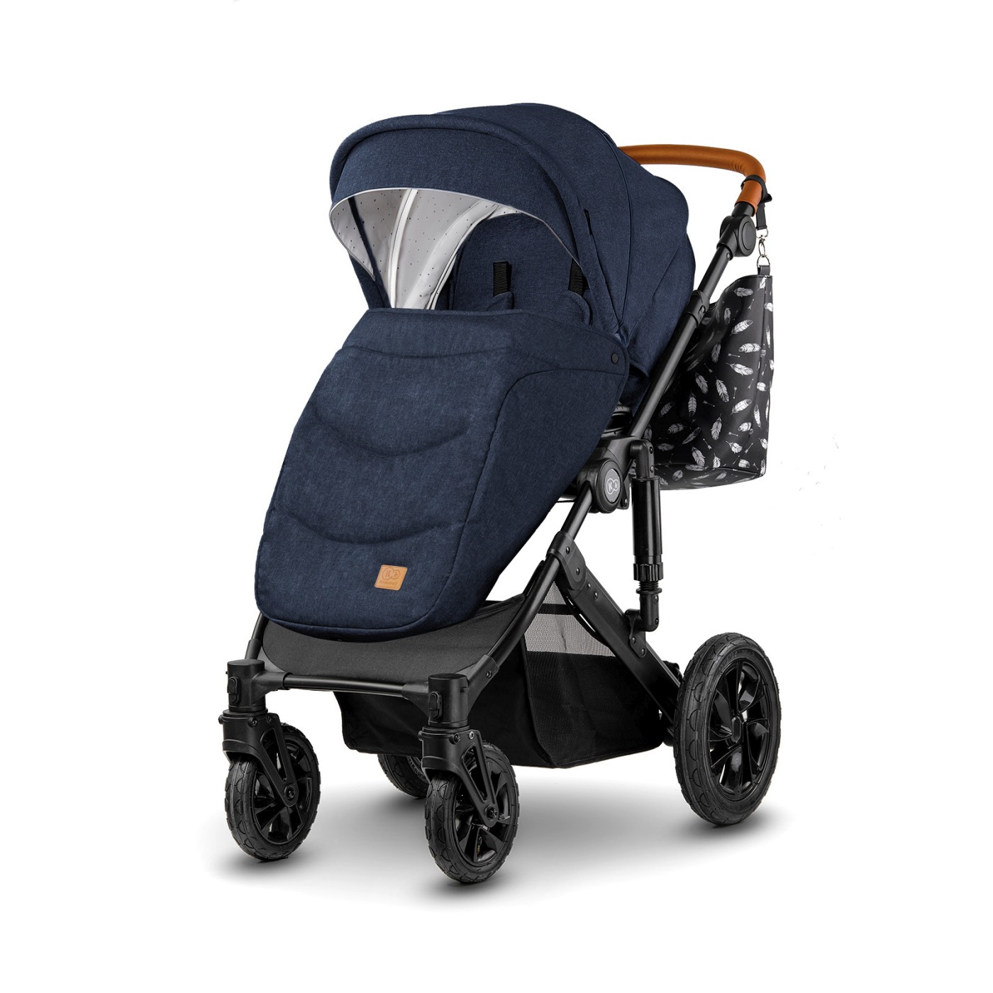 Carucior 3 in 1 Kinderkraft Prime cu scoica Mink Pro i-Size, Navy