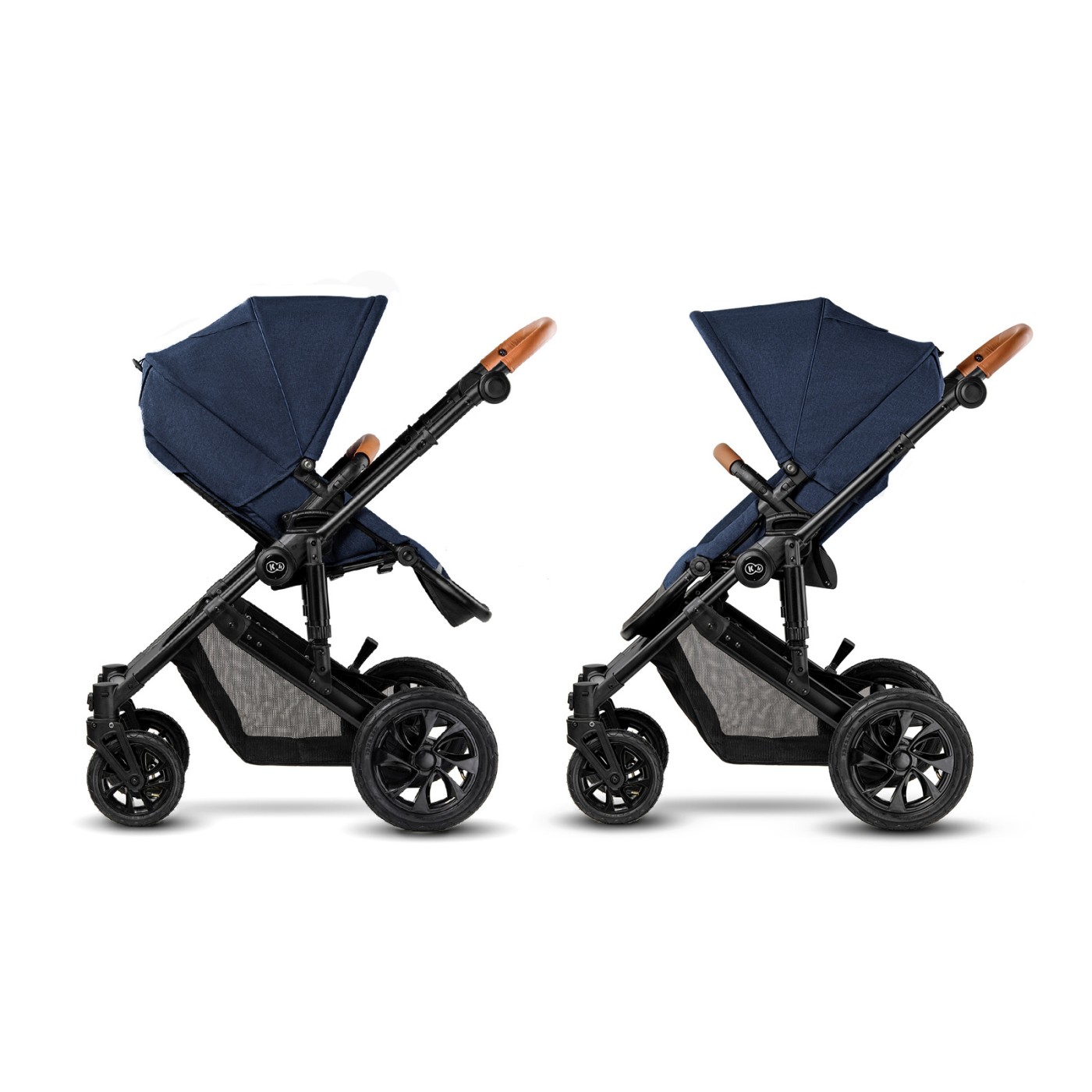 Carucior 3 in 1 Kinderkraft Prime cu scoica Mink Pro i-Size, Navy
