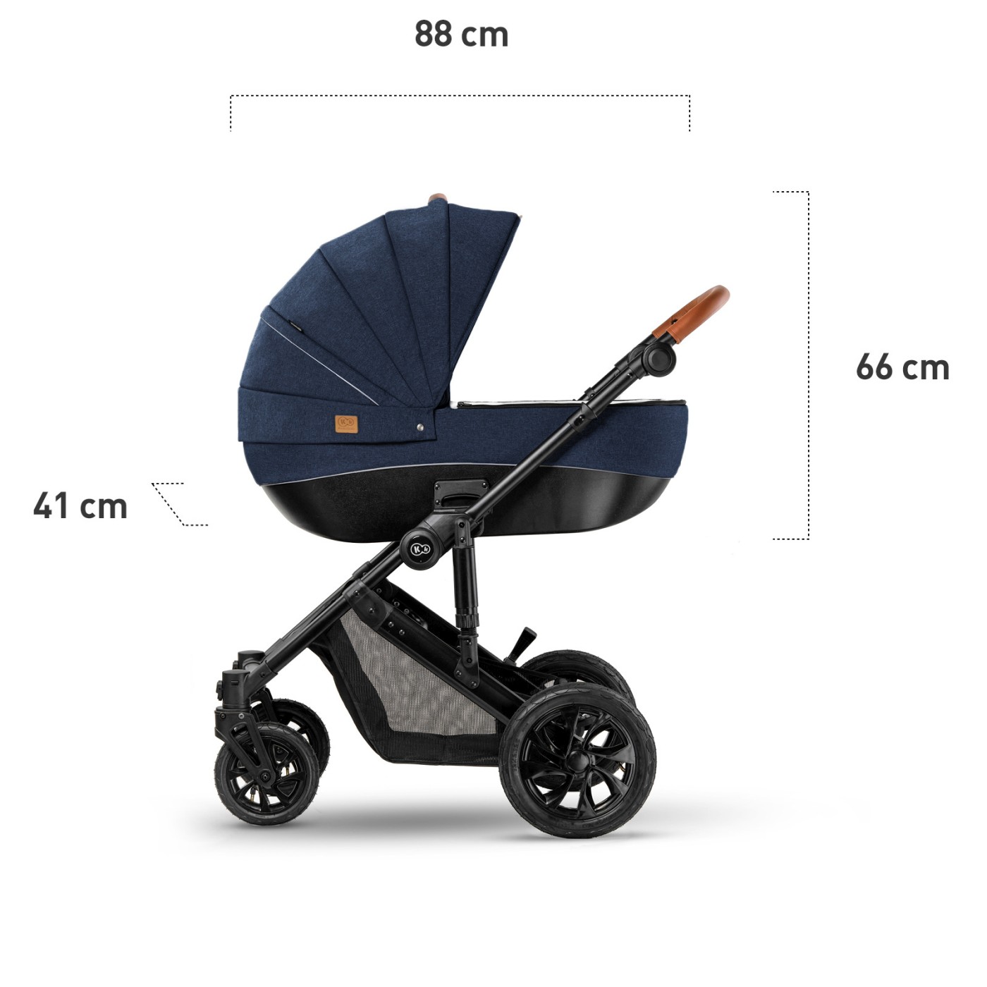 Carucior 3 in 1 Kinderkraft Prime cu scoica Mink Pro i-Size, Navy
