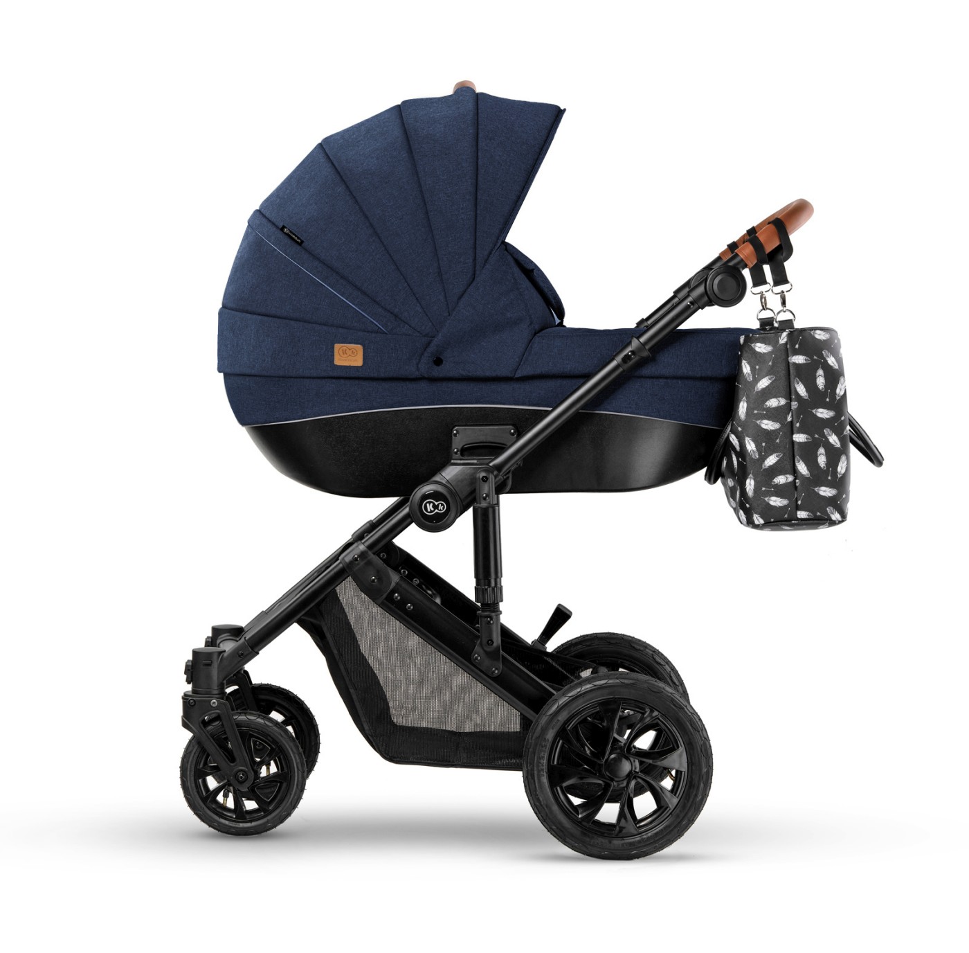 Carucior 3 in 1 Kinderkraft Prime cu scoica Mink Pro i-Size, Navy