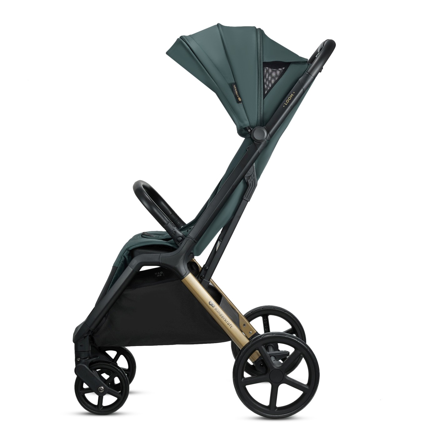 Carucior sport Kinderkraft LOOM 0-22 kg, verde Jade, pliere compacta