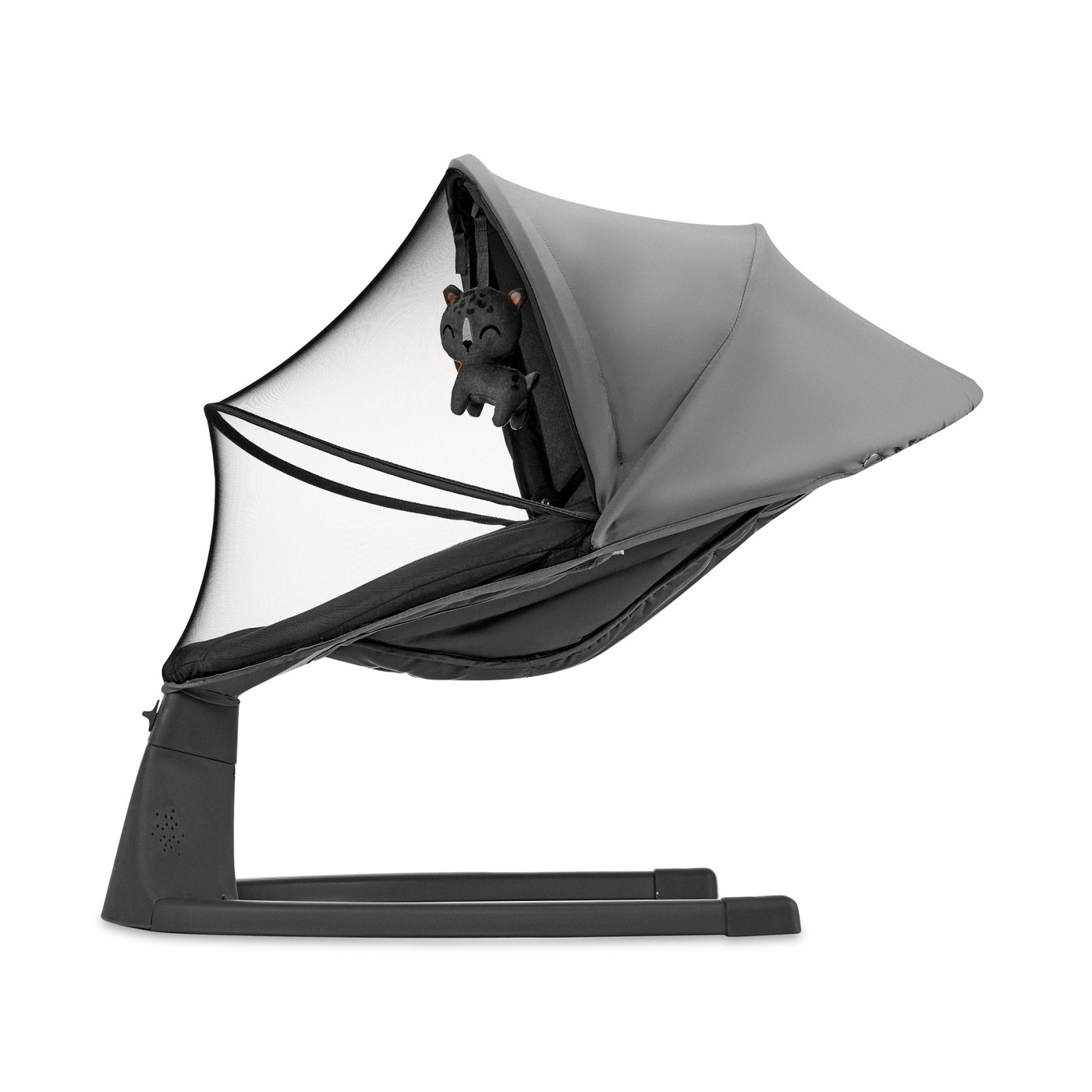 Leagan electric 2 in 1 Kinderkraft LUMI 2 Dark Grey pentru bebelusi