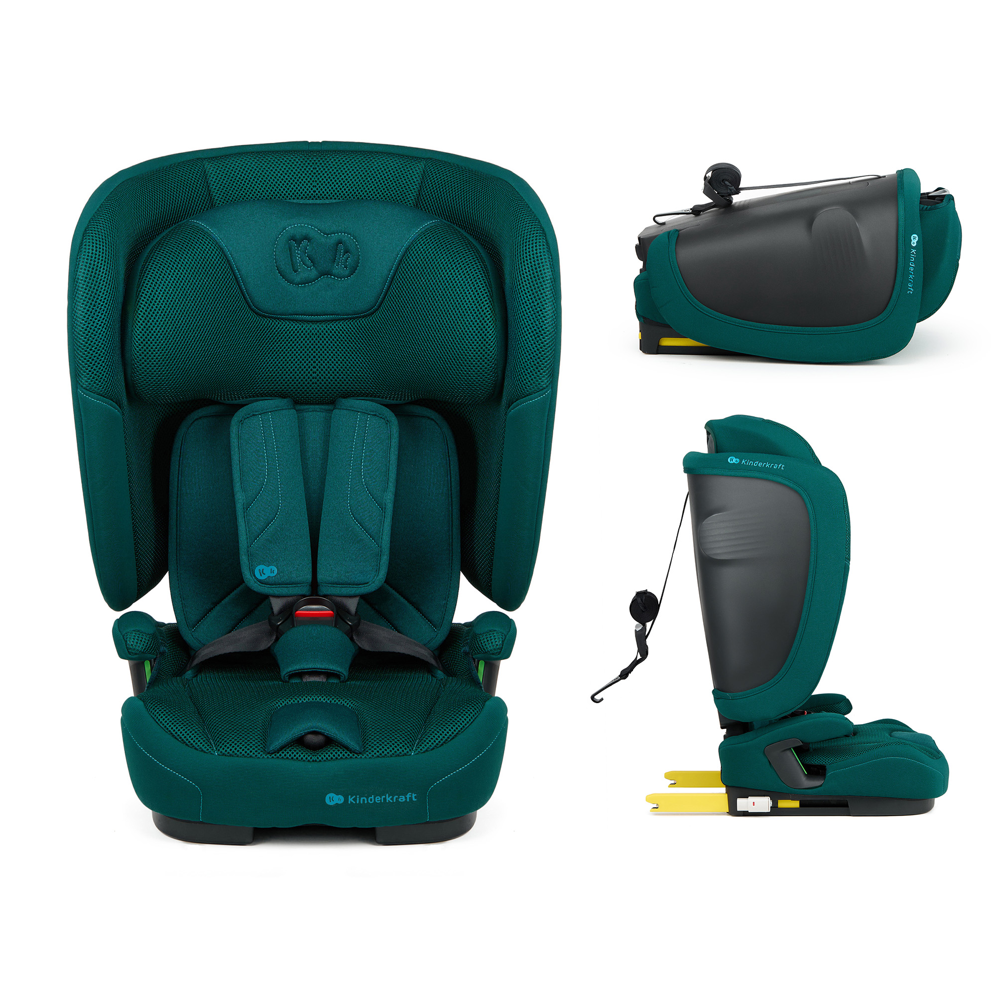 SCAUN AUTO KINDERKRAFT FIX2GO 76-150 CM, GREEN