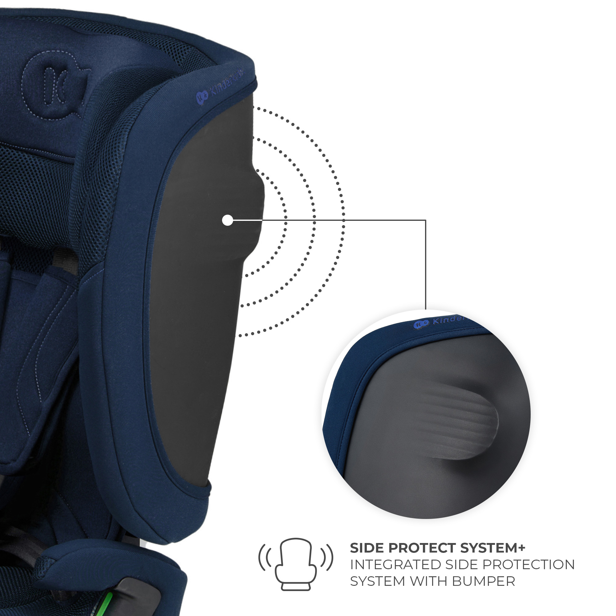 SCAUN AUTO KINDERKRAFT FIX2GO 76-150 CM, NAVY